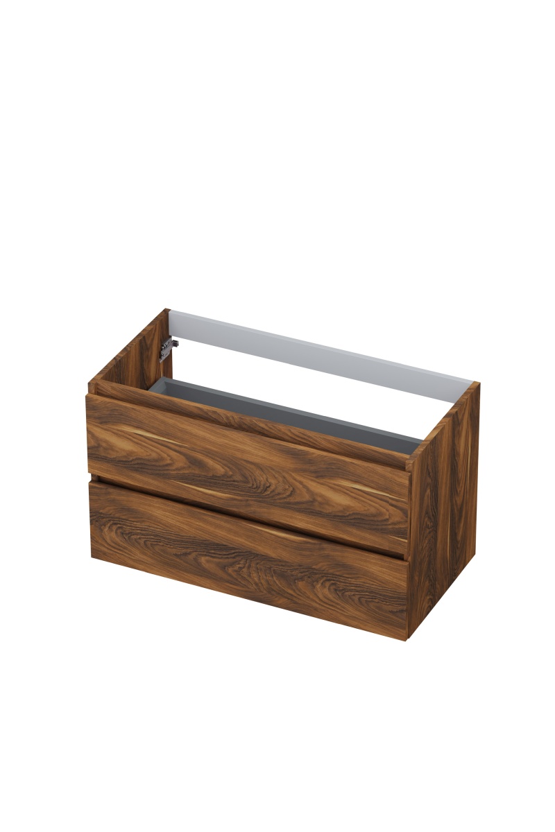 INK onderk. 2 laden greepl. met houten keerlijst 1257137 Noten H520xB900xD450