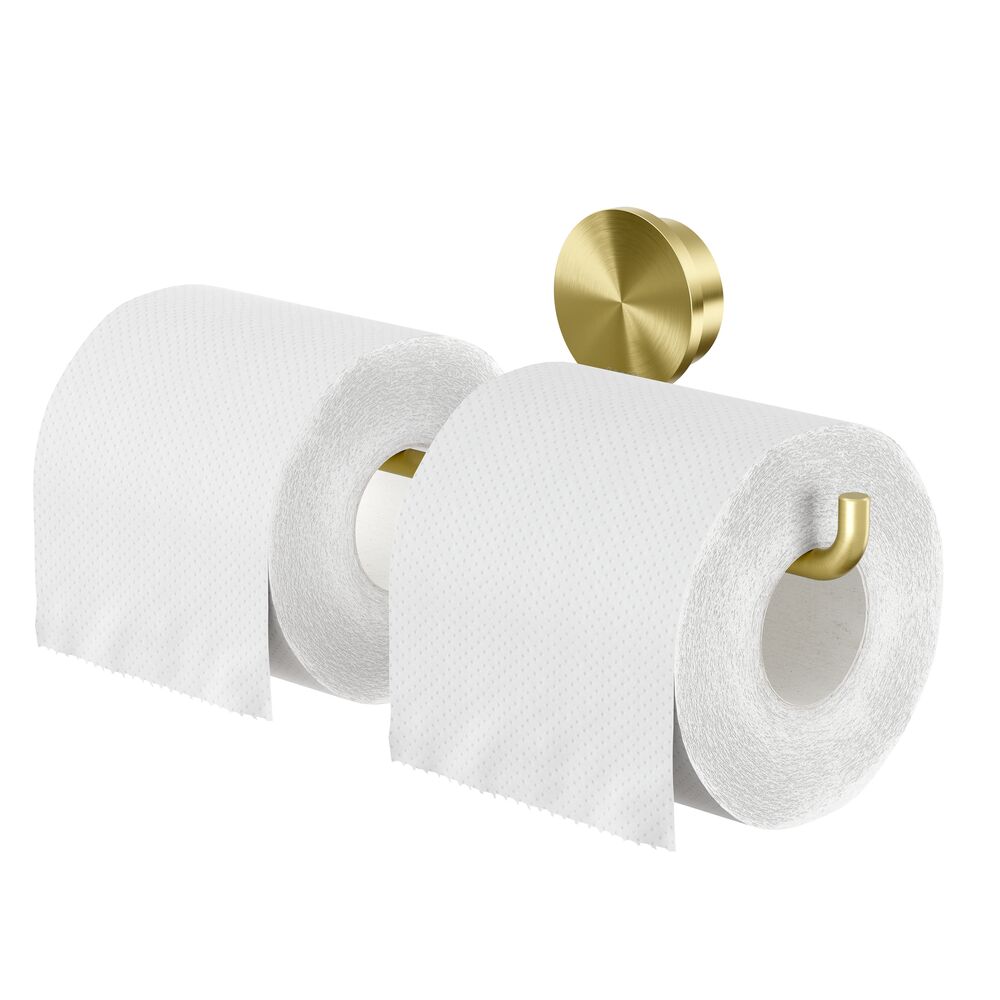 Geesa Opal toiletrolhouder dubbel 917218-07 geborsteld goud