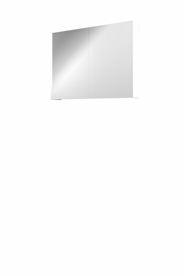 Proline spiegelkast Xcellent met dubbel gespiegelde deuren 2 deuren 1808855 Mat wit H600xB800xD140