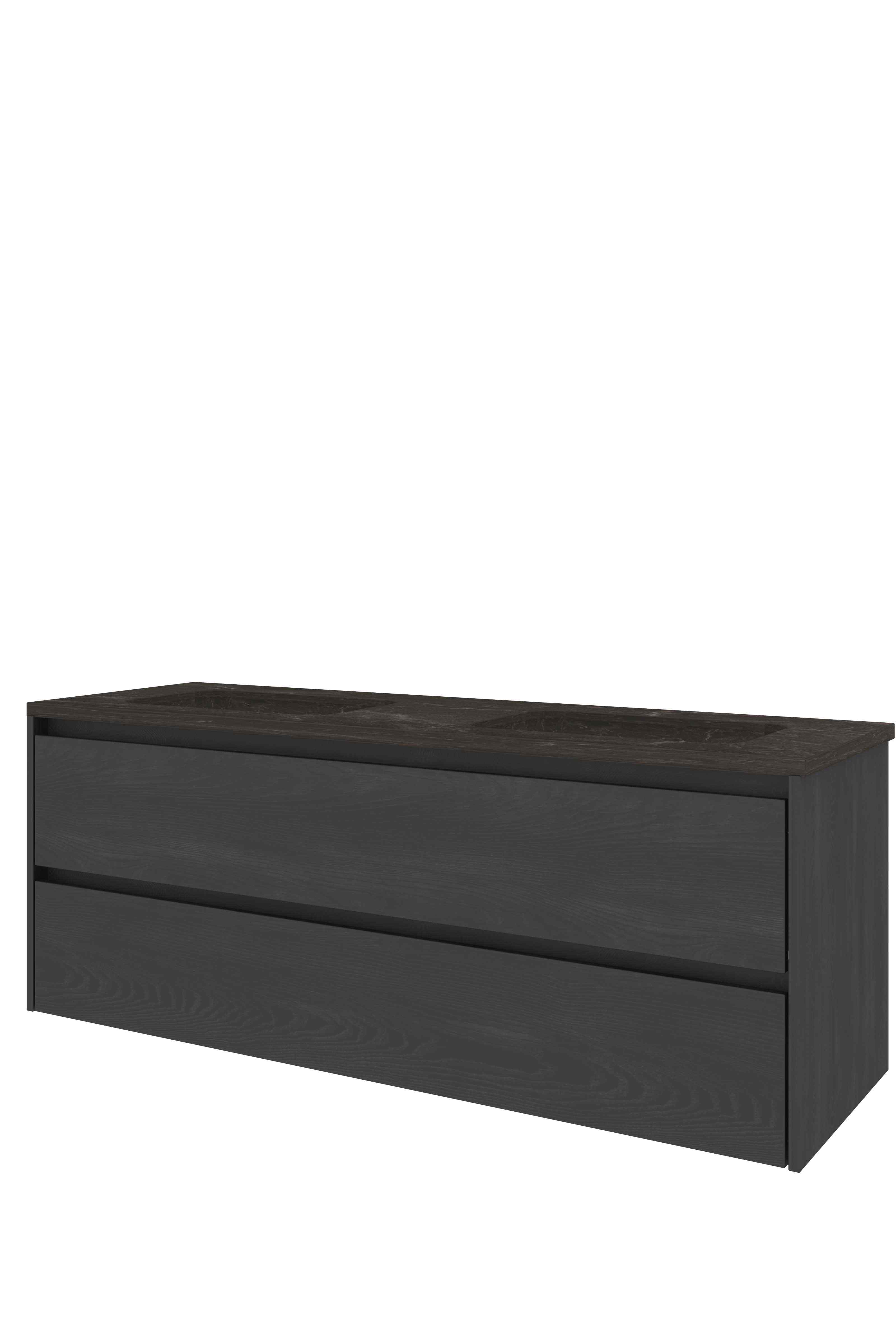 Proline Set hardsteen Elegant wast. z. krgt. en onderkast sym. RBSB1400BO Black oak/Blue stone 1400x460x545