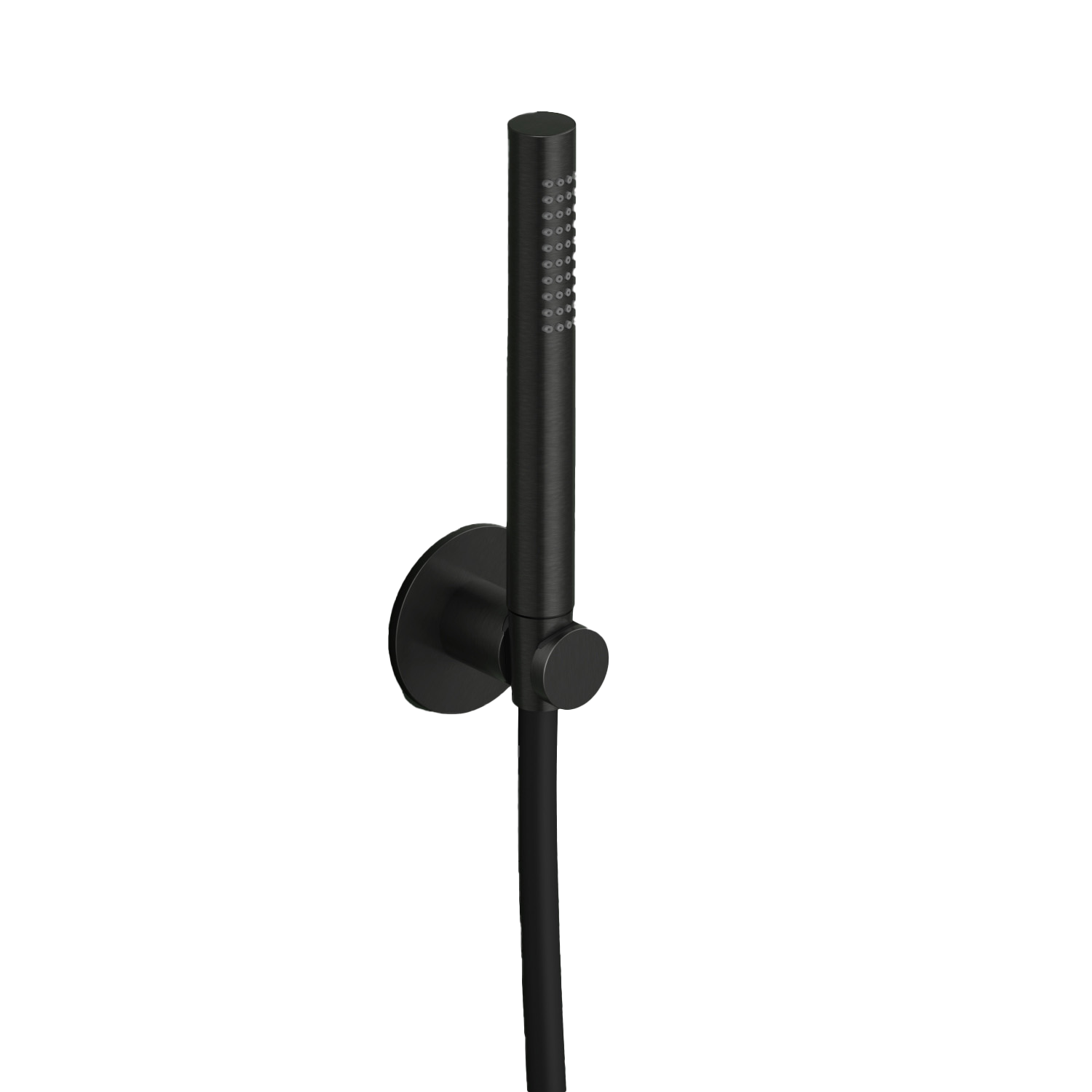 Hotbath Ace handd. m. wandsteun en doucheslang 150cm AC443MBP Mat Zwart PVD