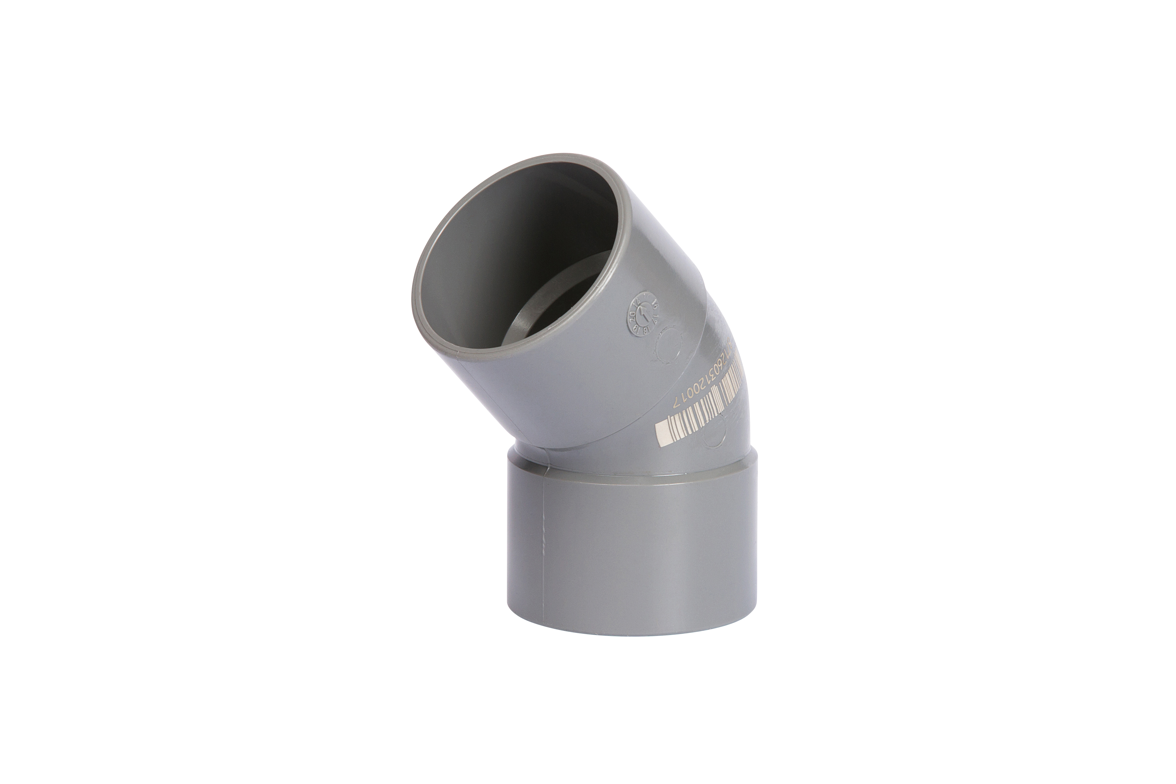PVC lijm Bocht 200 45 graden mof/mof 1196900542