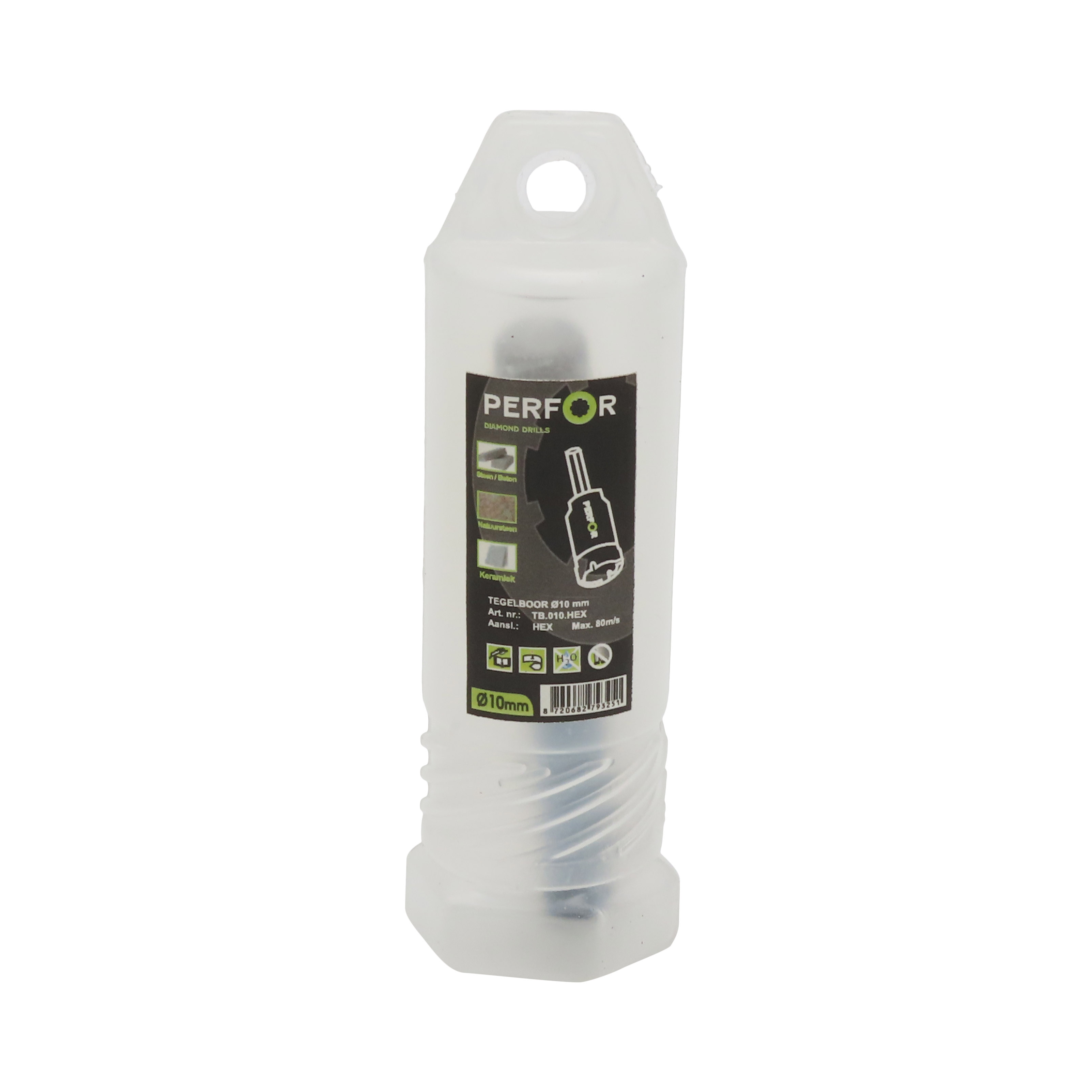 Tegelboor 10mm HEX aansluiting TB.010.HEX