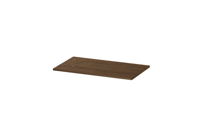 INK Massief eiken Afdekplaat tbv onderkast 1243022 massief eiken chocolate H450xB800xD16