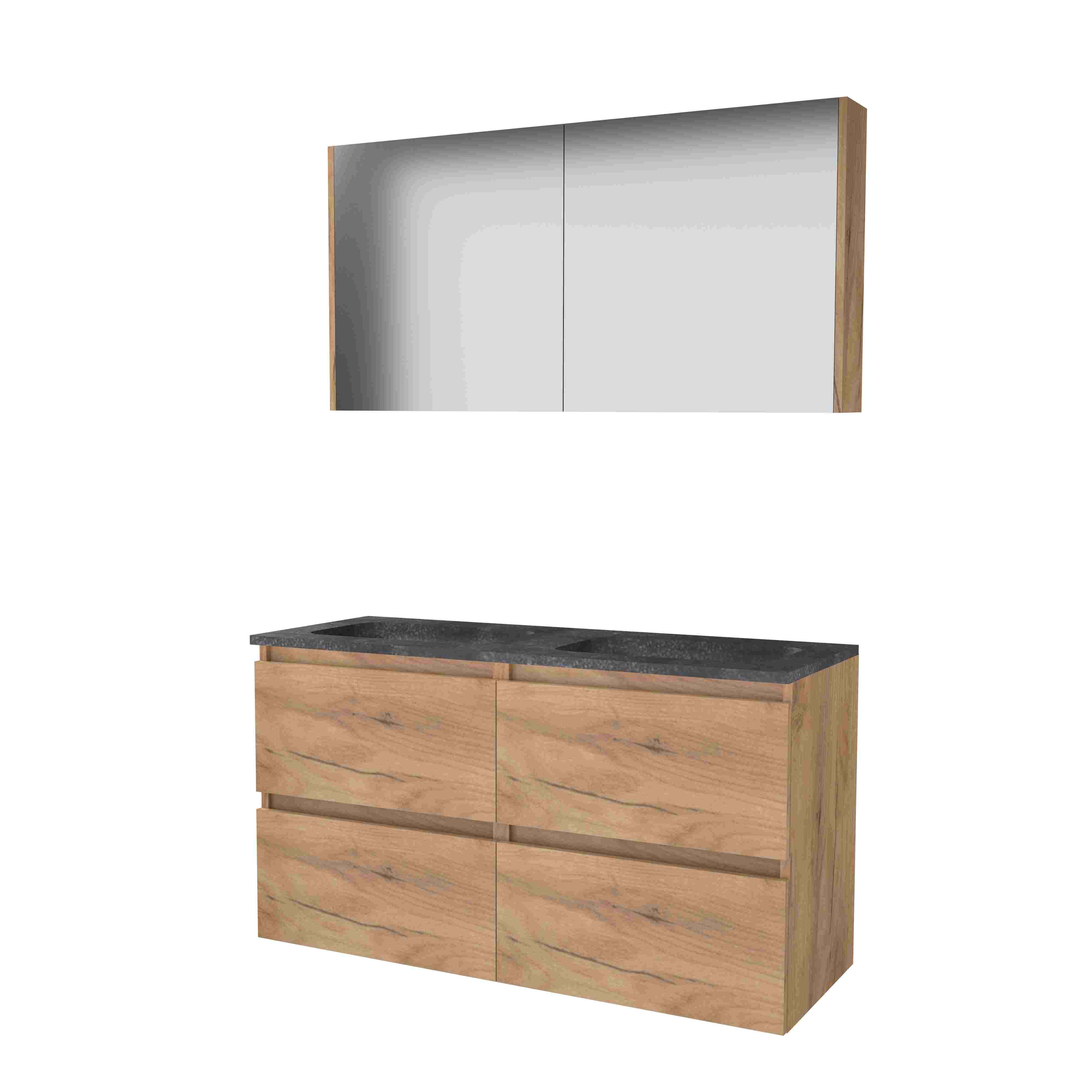 Basic Comfort 46 onderk. GL incl. 4 la + hardst. wast. z. krgt. incl. sp.kast B1200xD460 Whisky Oak / 1813175