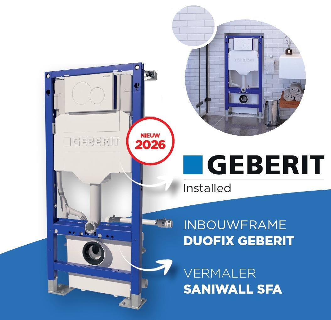 Sanibroyeur Saniwall Up Evo inbouw-element incl. vermaler, tegelbaar WALLDAC002