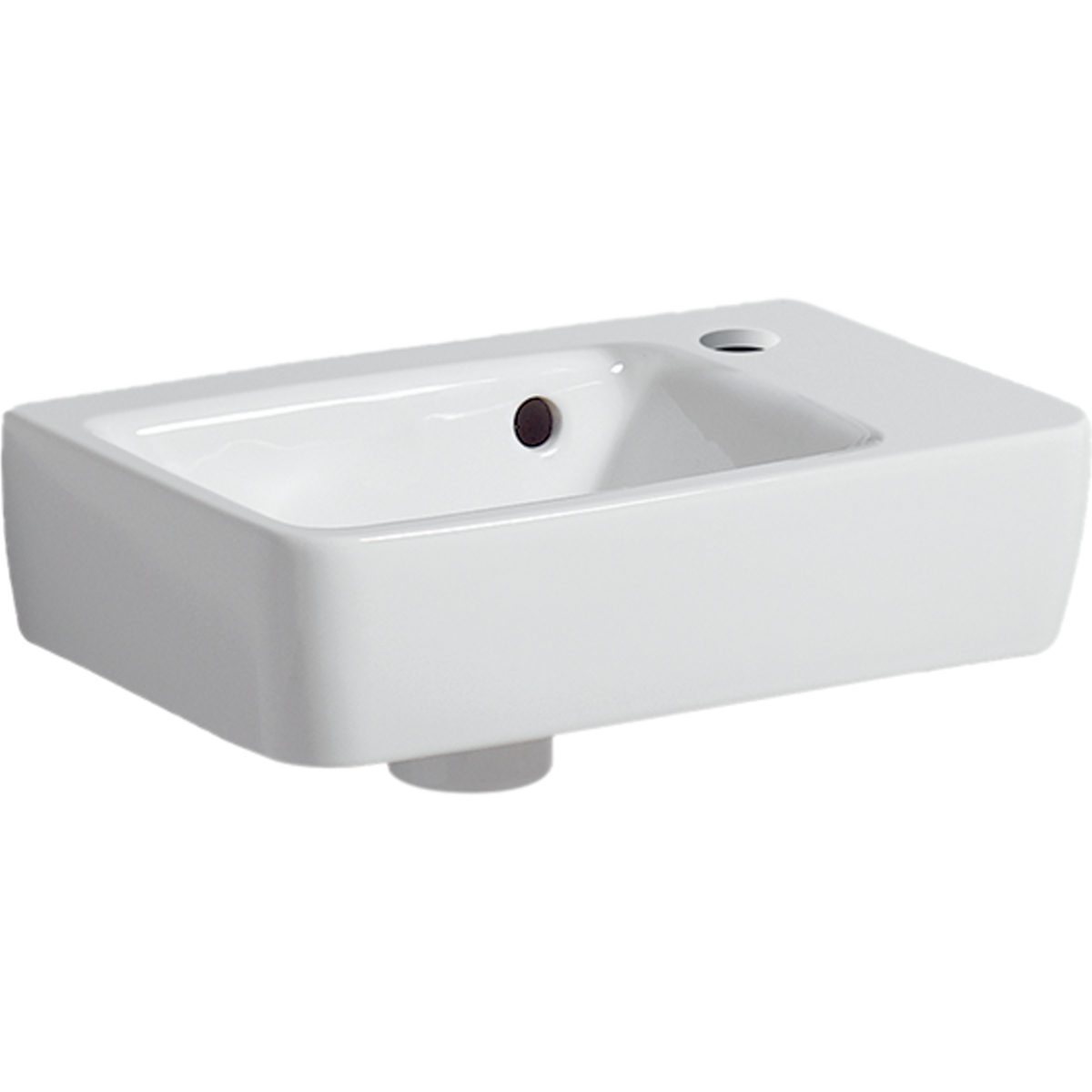 Geberit Renova Plan fontein 36x25cm krgt. R m. overl. Tect/wit 500.382.01.8