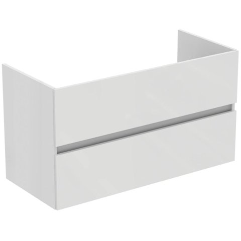 Tiempo wastafelmeubel 120x44 2 laden R0266WG Wit Hoogglans