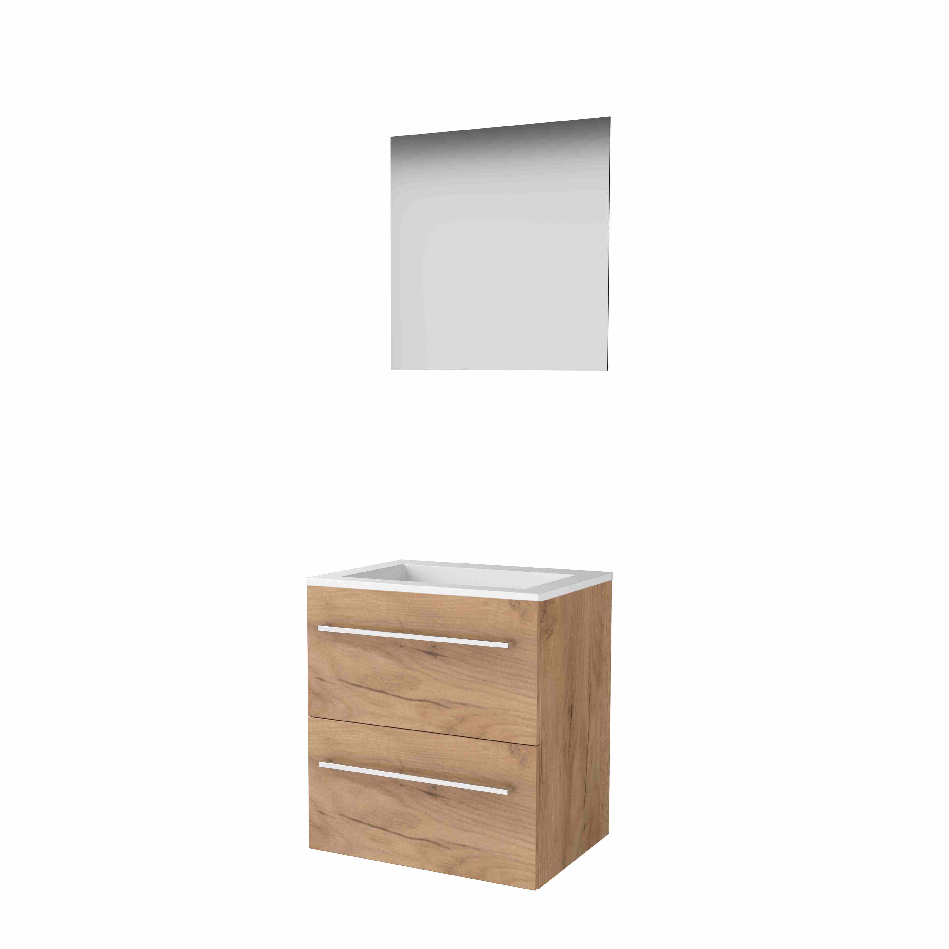 Basic Ultimate 46 onderk. m. gr. incl. 2 la + Acryl wast. z. krgt. incl. spg. m. LED ind. o+b B600xD460 Whisky Oak / 1813949