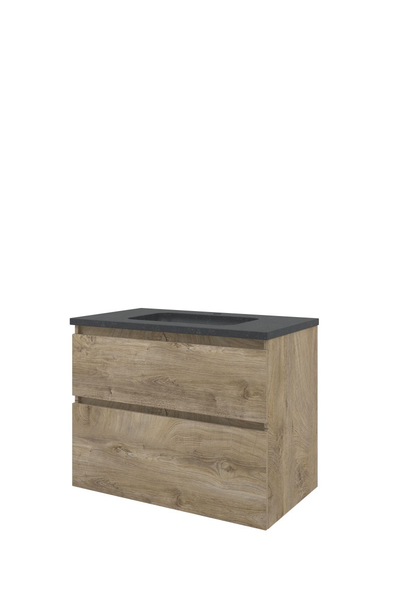 Proline set hardsteen Elegant wast. met 1 krgt. en onderk. a-sym. RBSC801RO Raw oak/Blue stone H625xB800xD460
