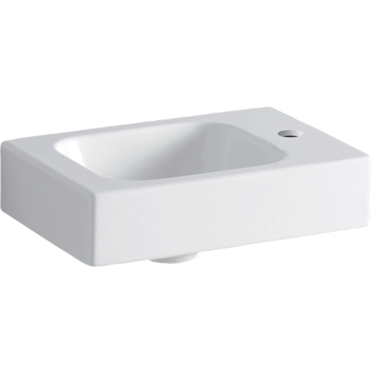 Geberit iCon fontein 38x28cm kraangat rechts z.overl. 124736600 Wit KeraTect