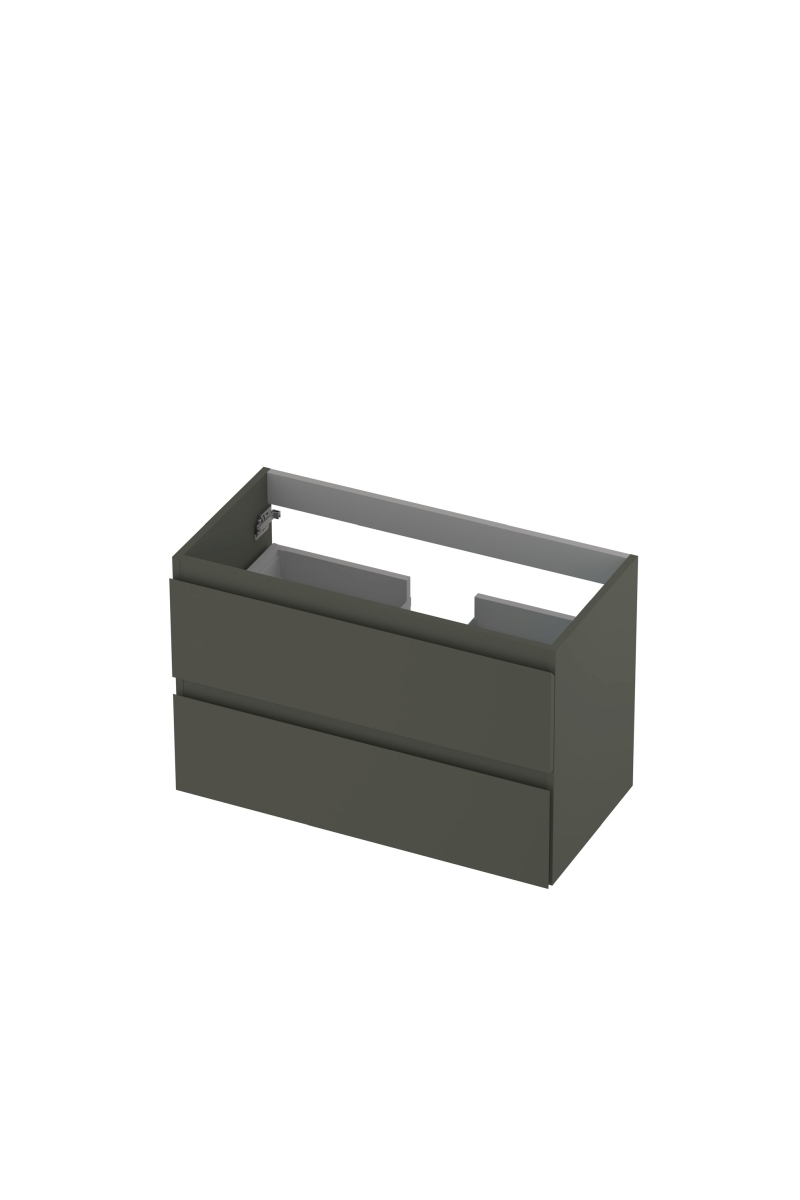 INK onderkast 2 laden gr.loos gelakt 1241017 mat beton groen H520xB800xD400