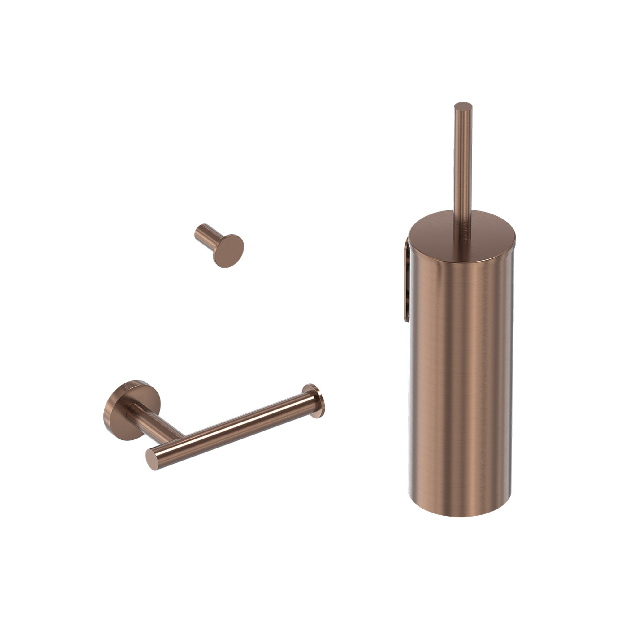 MAY Accessoireset bestaande uit borstelgarnituur toilethaakje en rolhouder 6801355 Geborsteld mat koper PVD