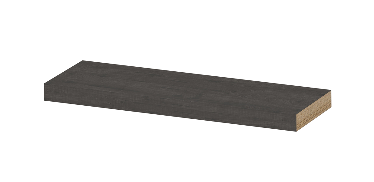 INK wandplank in dekor dikte 35mm voorzijde afgekant tbv nis 1258701 Oergrijs H35xB600xD200