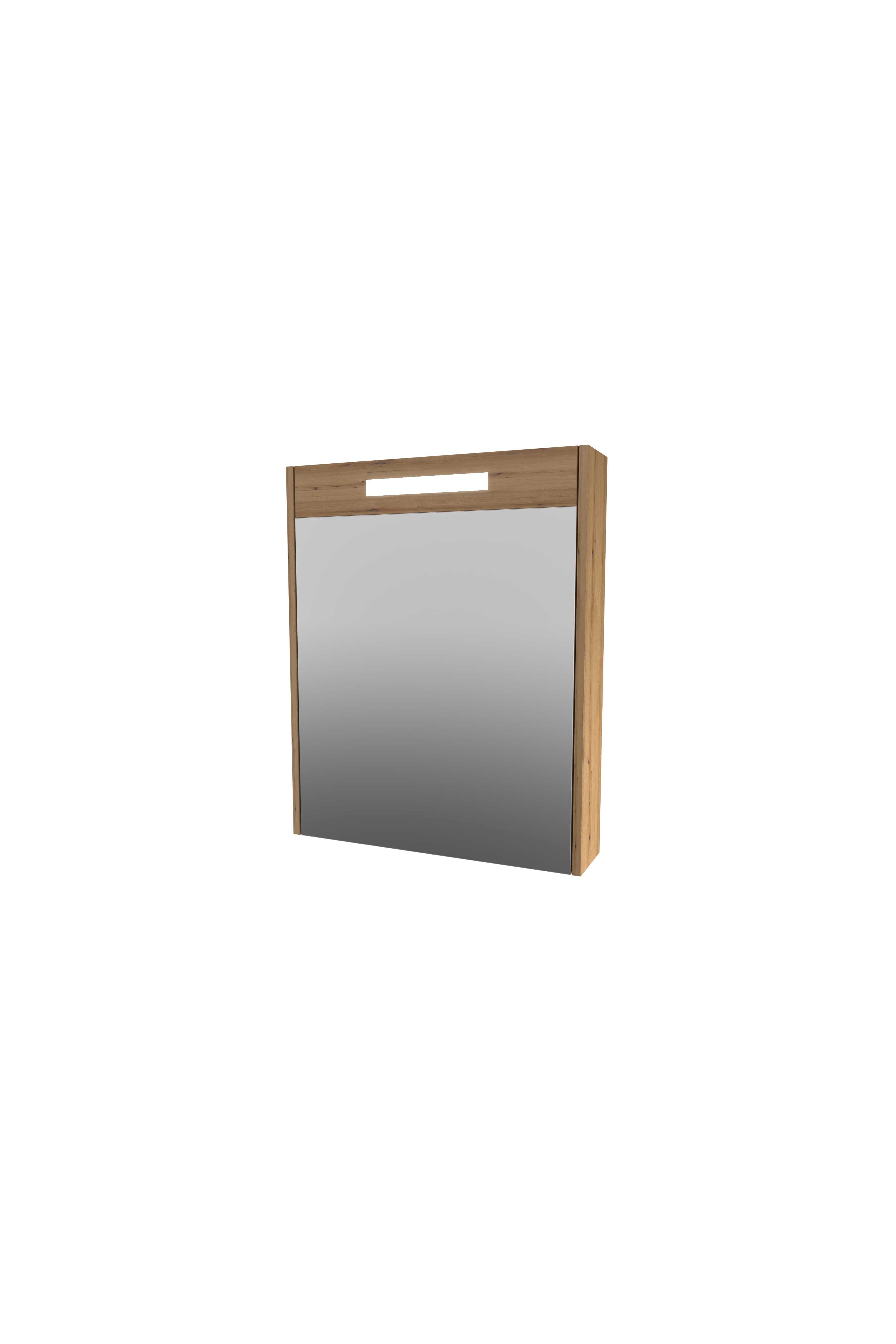 Proline Spiegelkast Premium met geintegreerde LED verlichting 1 deur SPKP60UO Urban oak 600x140x740
