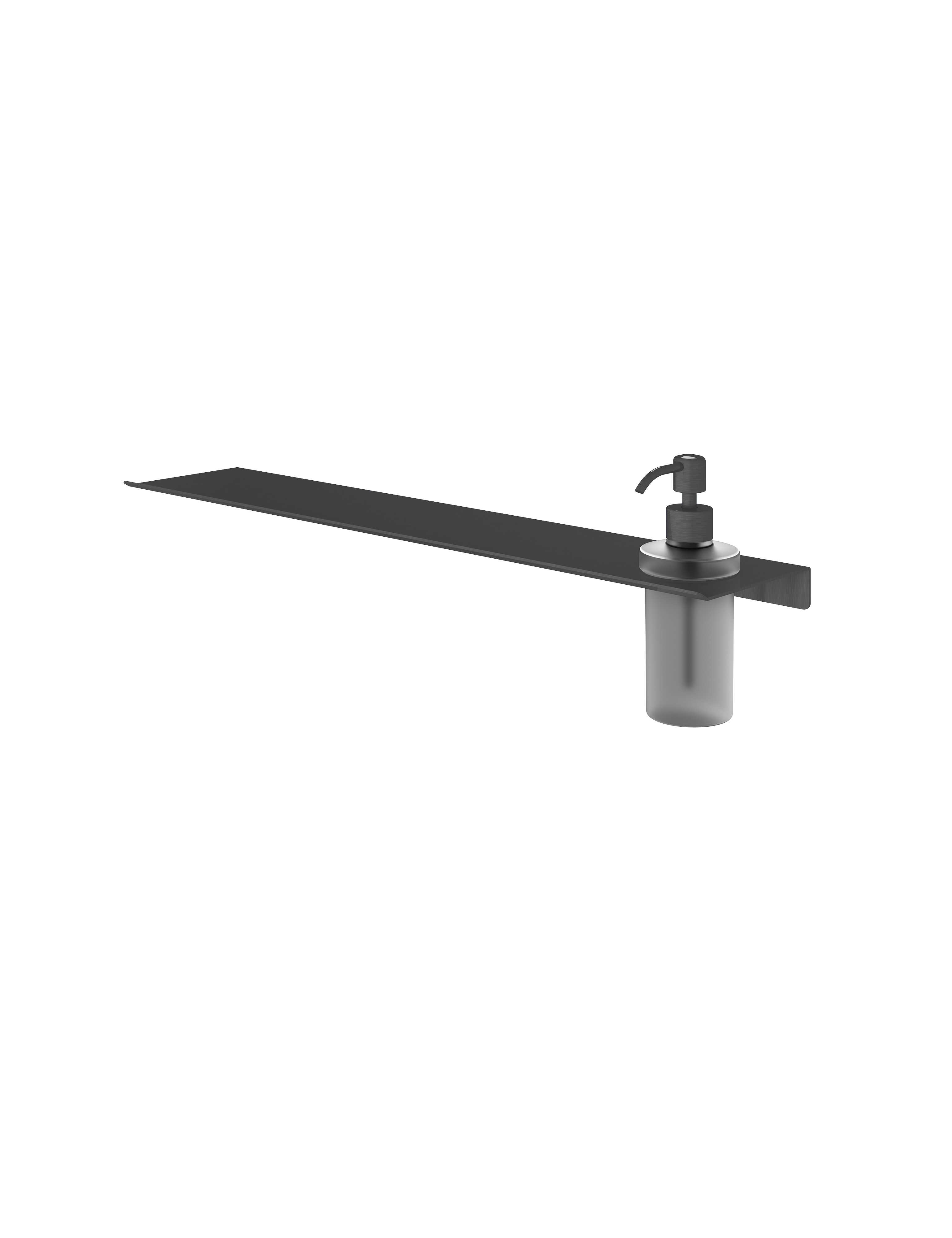 Hotbath More zeepdispenser glas voor planchet serie SHA09MBP Geborsteld zwart PVD