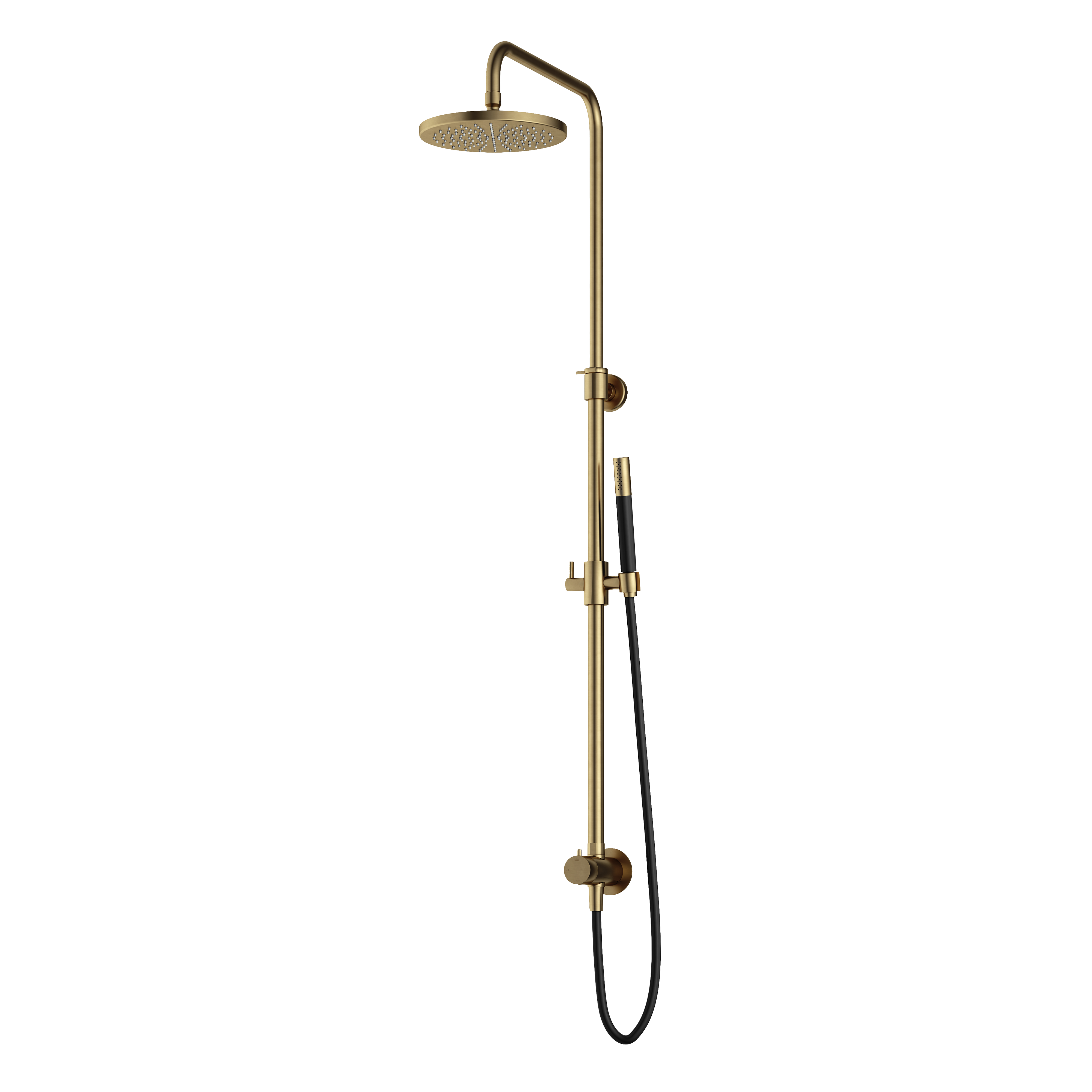 Hotbath Mate stortdoucheset hoofddouche 20 cm M538BB Geborsteld Messing