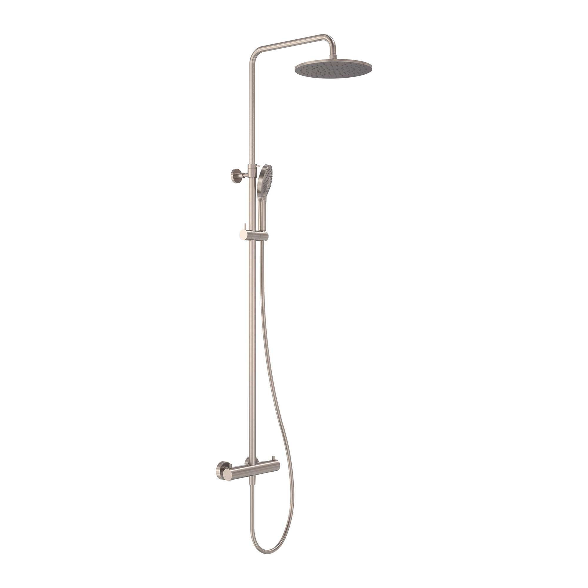 MAY Thermostatische regendoucheset opbouw 6801103 Geborsteld nickel PVD