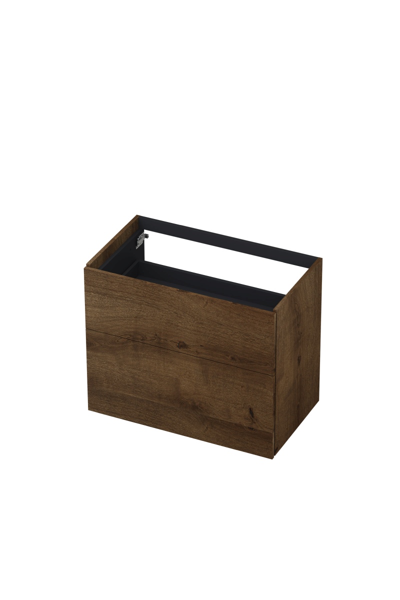 INK P2O onderkast 2 laden push to 1259028 Fineer Chocolate H650xB800xD450