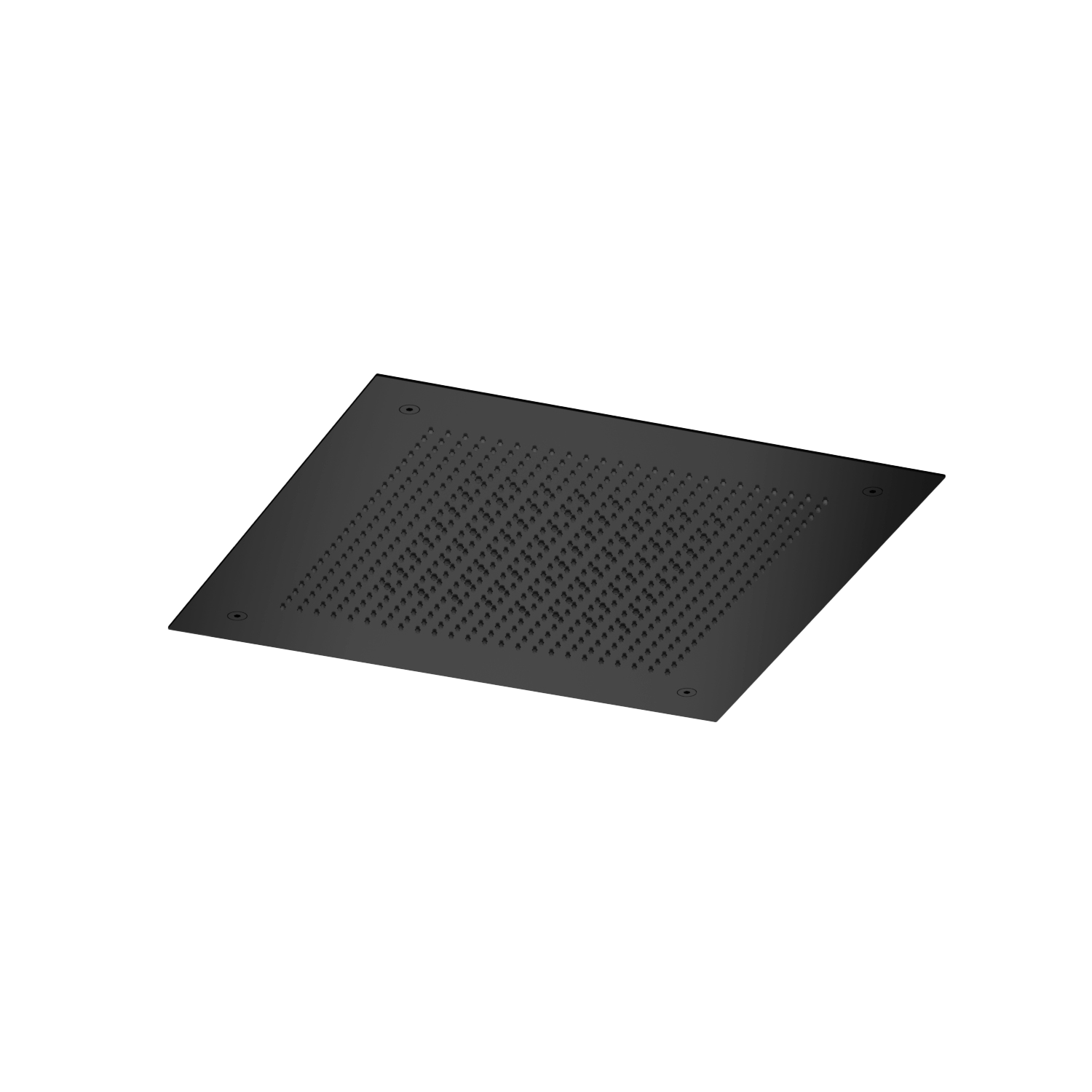 Hotbath Ace inbouw hoofdd. velvet en rnshower 38x38 cm AC148PBP Gepolijst Zwart PVD
