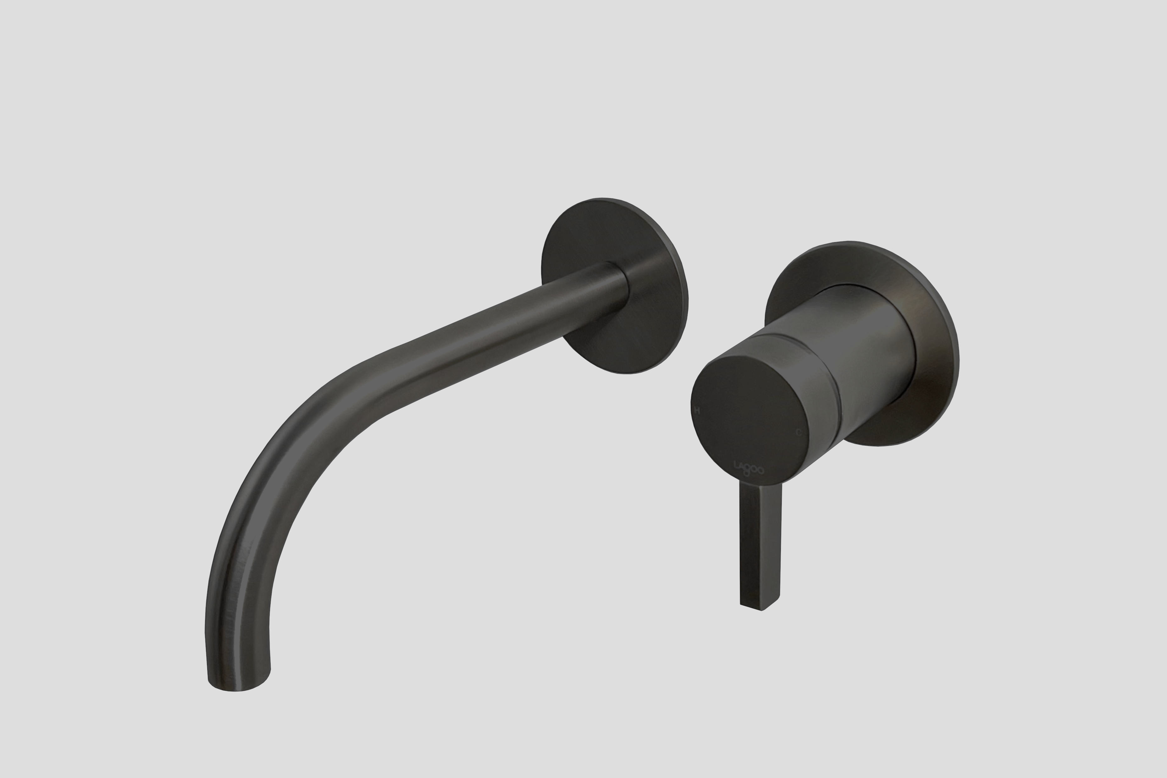 Lagoo Como Inbouw wastafelmengkraan afbouwdeel m. uitloop 22 cm CM1200-22MB Matt Black
