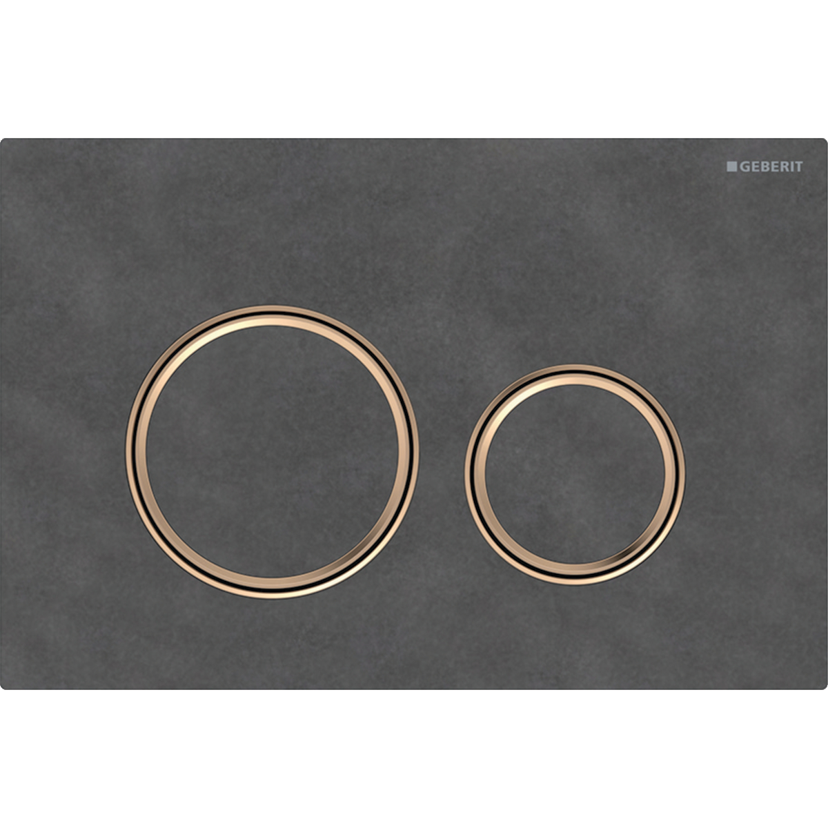 Geberit Sigma50 bedieningsplaat 2- toets round roodgoud - Mustang leisteen 115.650.JM.1