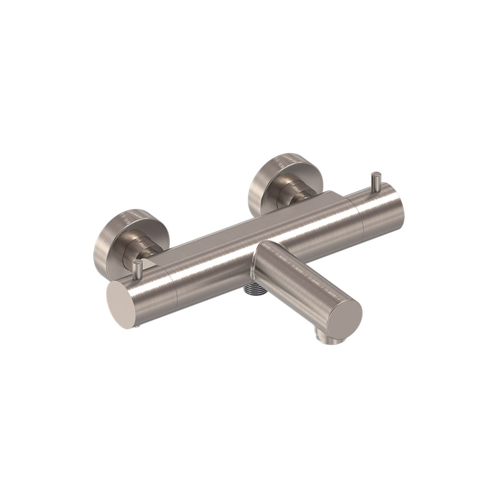 MAY Badthermostaat met vaste uitloop 6802003 Geborsteld nickel PVD