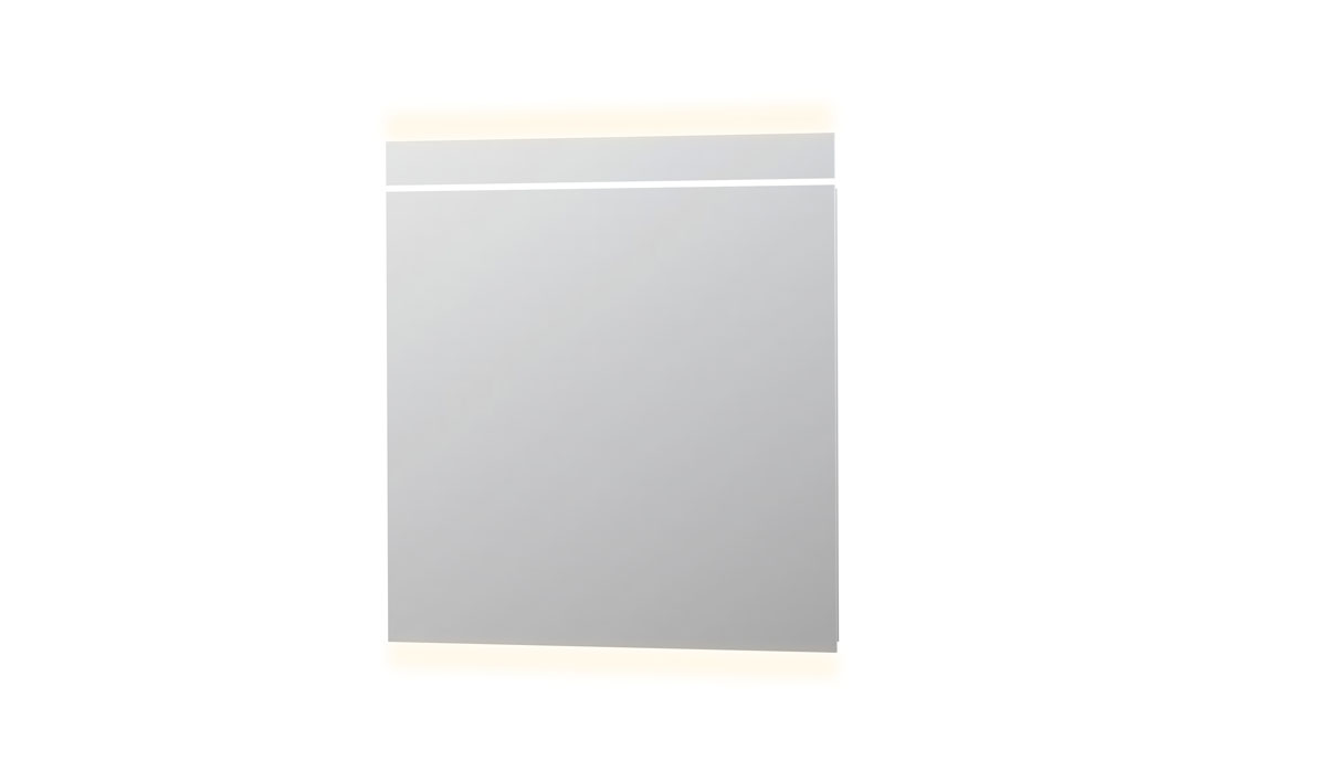 INK SP6 spiegel met horiz. geint. LED verl. en ind. boven en onder verl. en sensorschak. 8408420 Alu H800xB800xD40