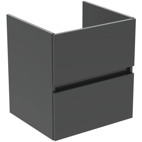 Tiempo wastafelmeubel 50x44 2 laden R0256TI Grijs Hoogglans