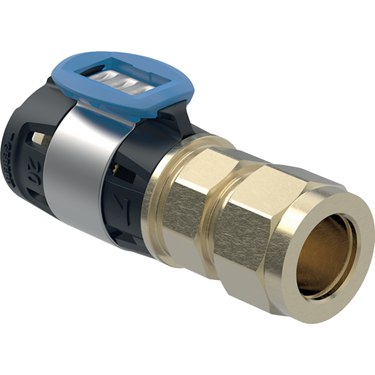 Geberit FlowFit overgang met knelkoppeling 20-15 620.681.00.1