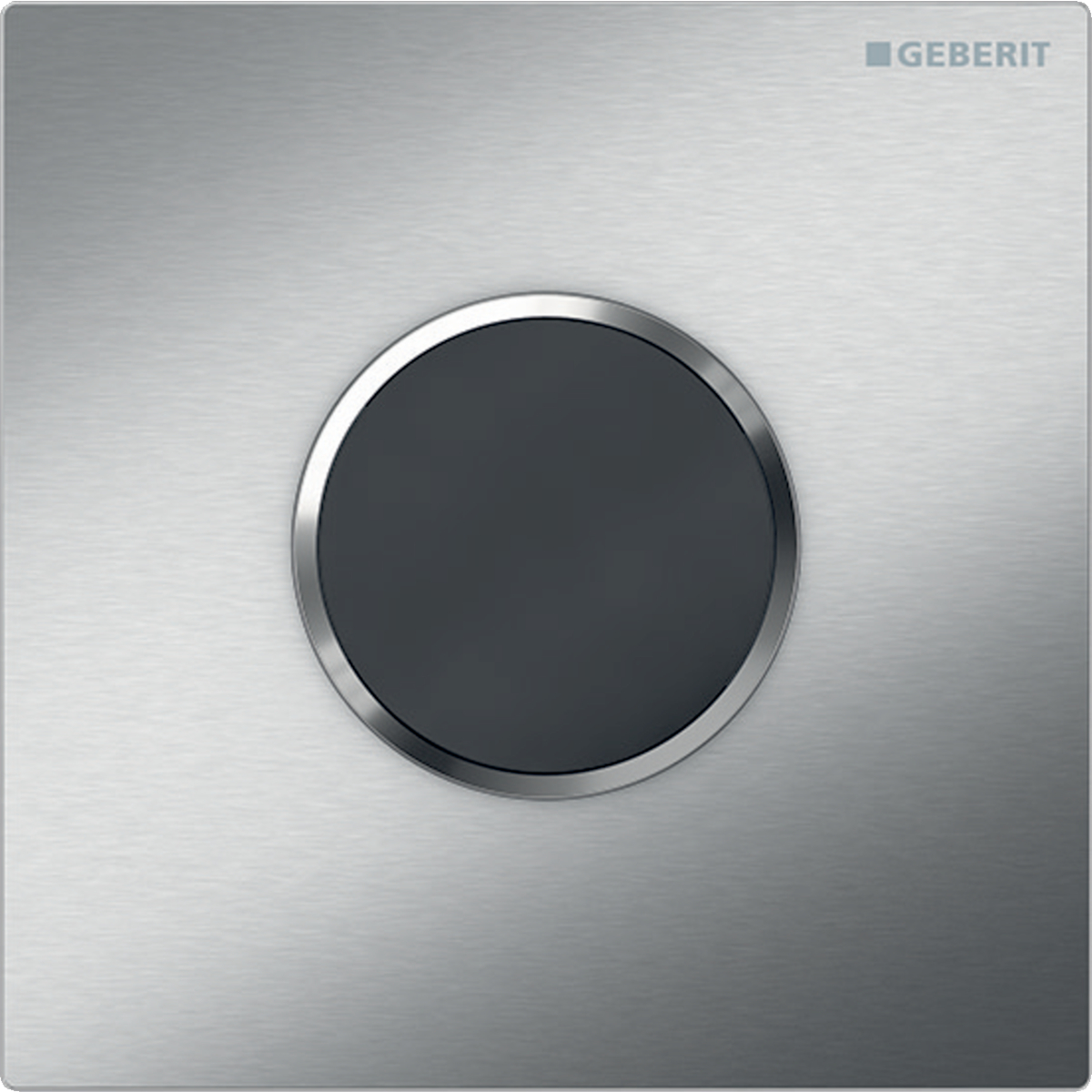 Geberit type 10 ur-sturing batterij round rvs geborsteld - gepolijst easy-to-clean 116.035.SN.1