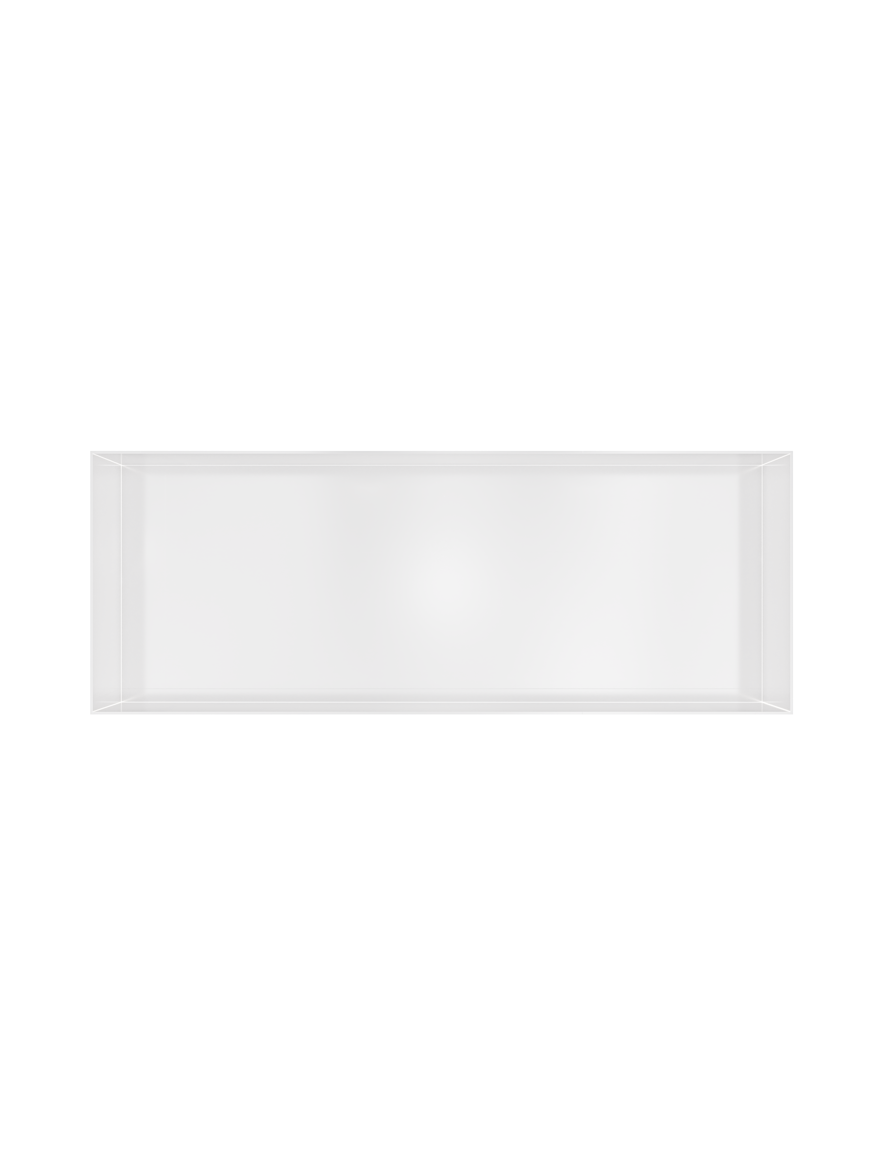 Hotbath More inbouwbox of inbouwnis 30x80x10cm frameless BOX080FWH Mat wit