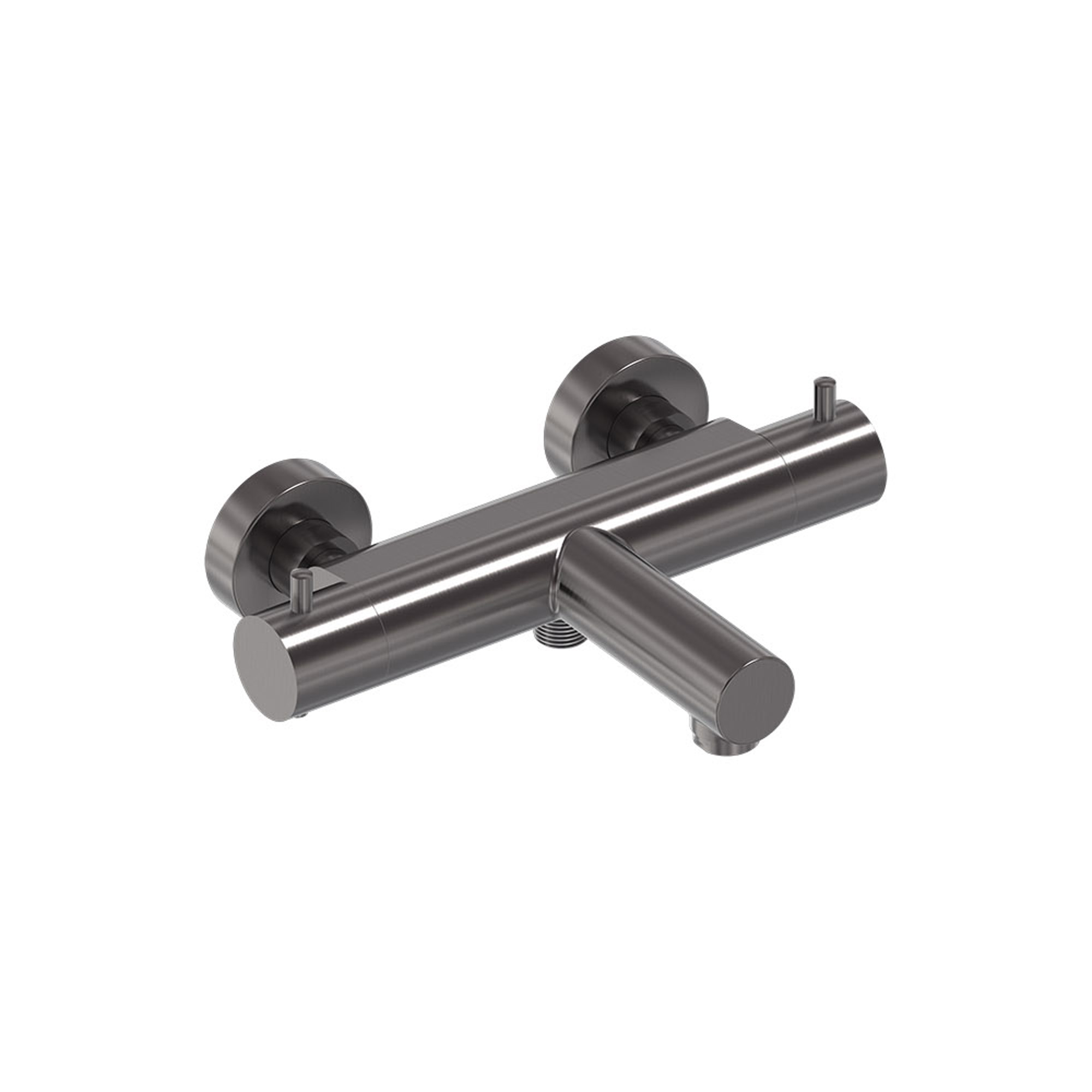 MAY Badthermostaat met vaste uitloop 6802006 Geborsteld carbon black PVD