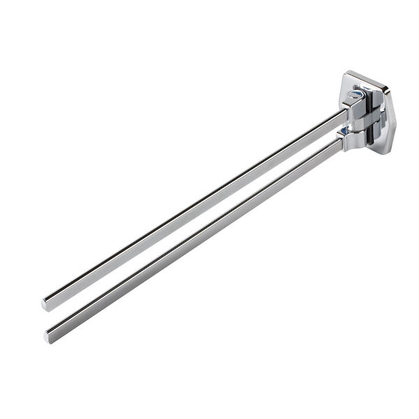 Geesa Standard handdoekrek 2-lids 915249 draaibaar. massieve stang