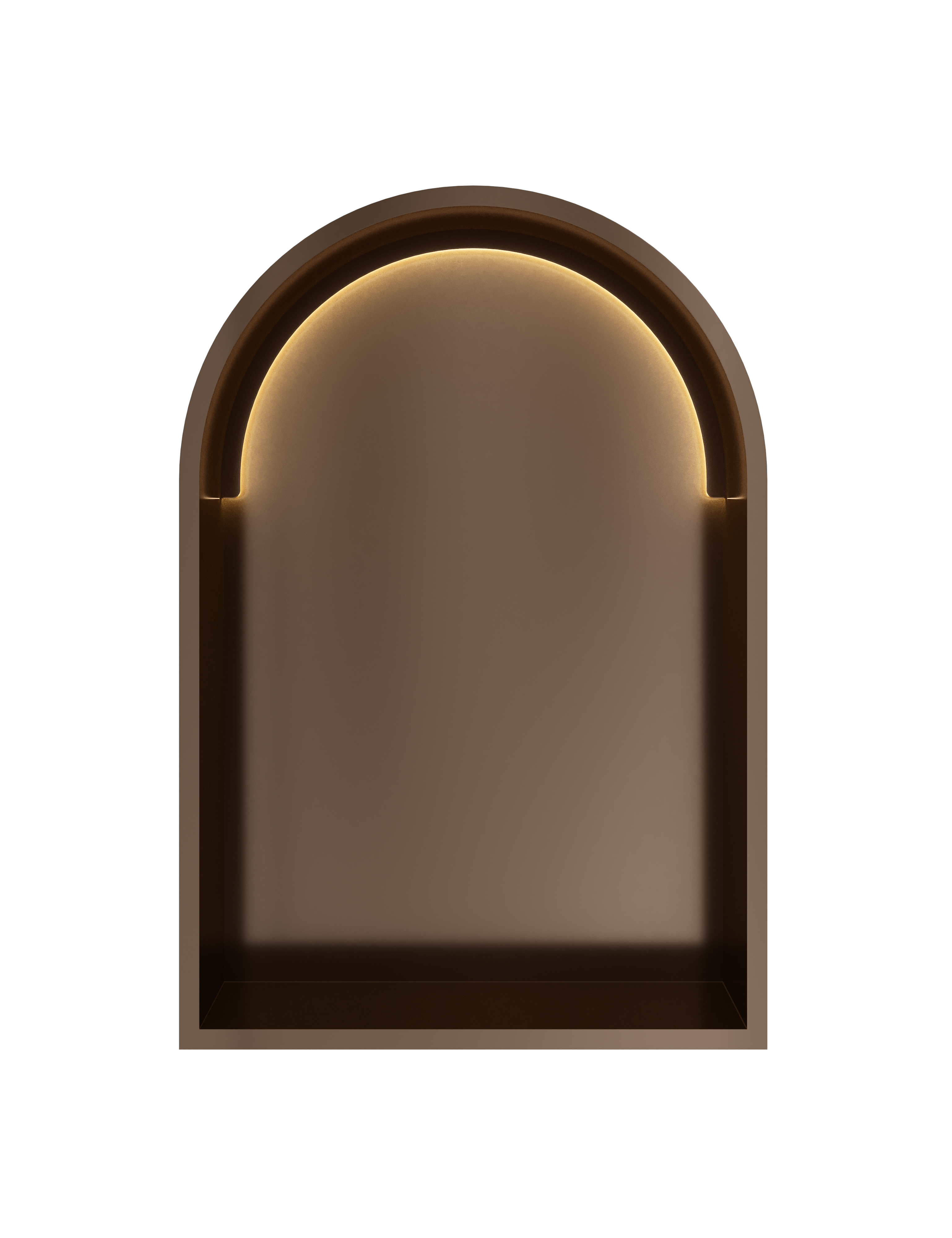 Hotbath More inbouwbox of inbouwnis toogmodel 30x45x10cm with LED IP44 BOW30LTB Tuscan bronze