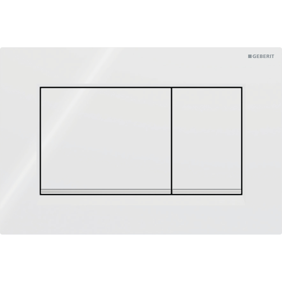 Geberit Sigma30 bedieningsplaat 2- toets square wit - chroom - wit 115.883.KJ.1