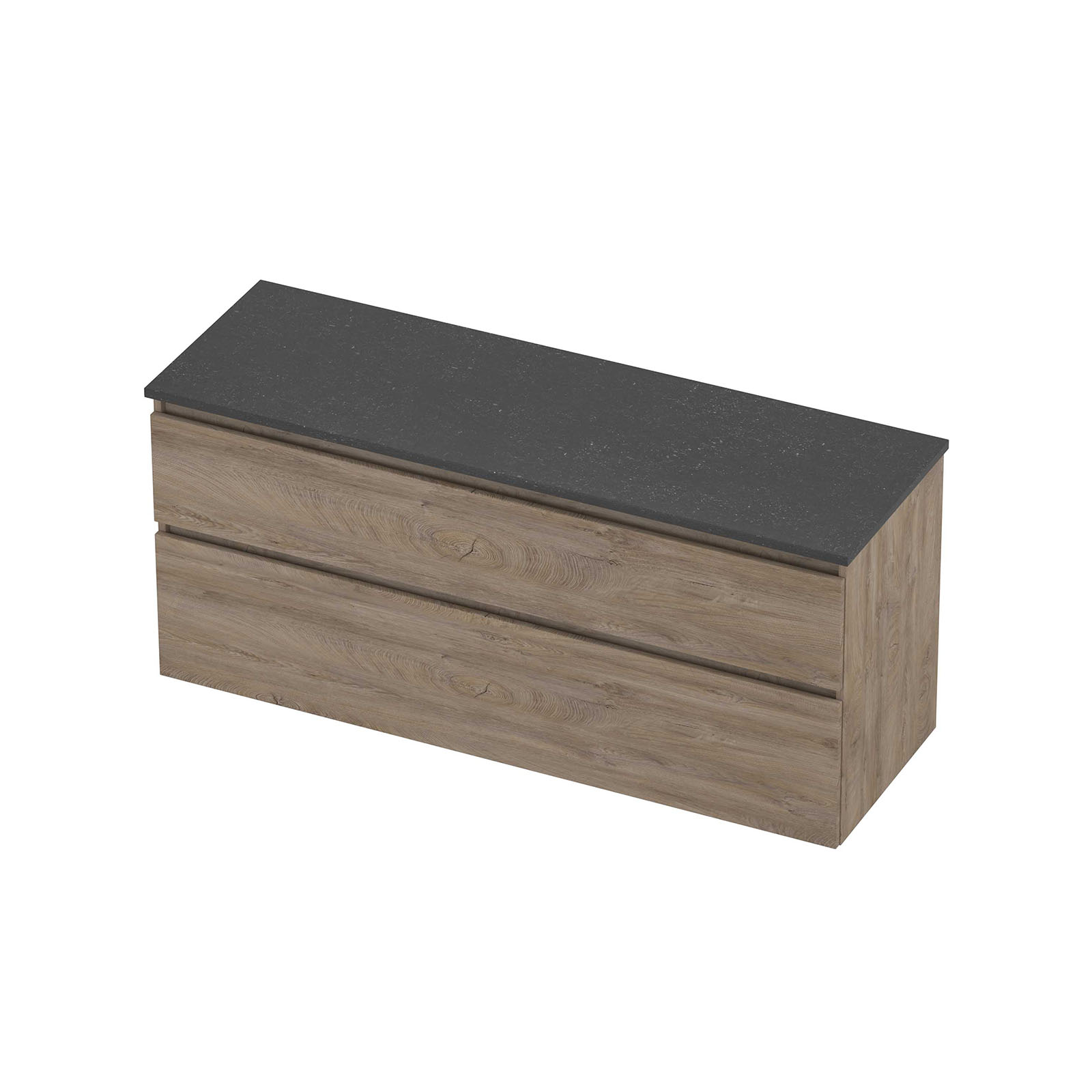 Proline Top afdekplaat hardsteen onderk. a-symm. DBSC140RO H620xB1400xD460 Raw oak / Blue stone