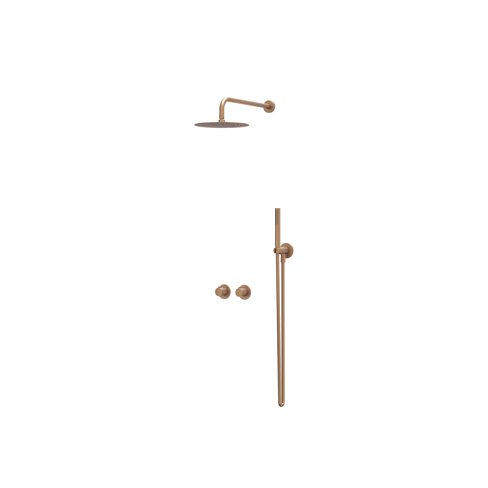 IVY Pact Inbouwset 2-weg  40cm w-arm 25cm sl houder  en staafhdd CSP3GKABAA gebr. mat koper PVD