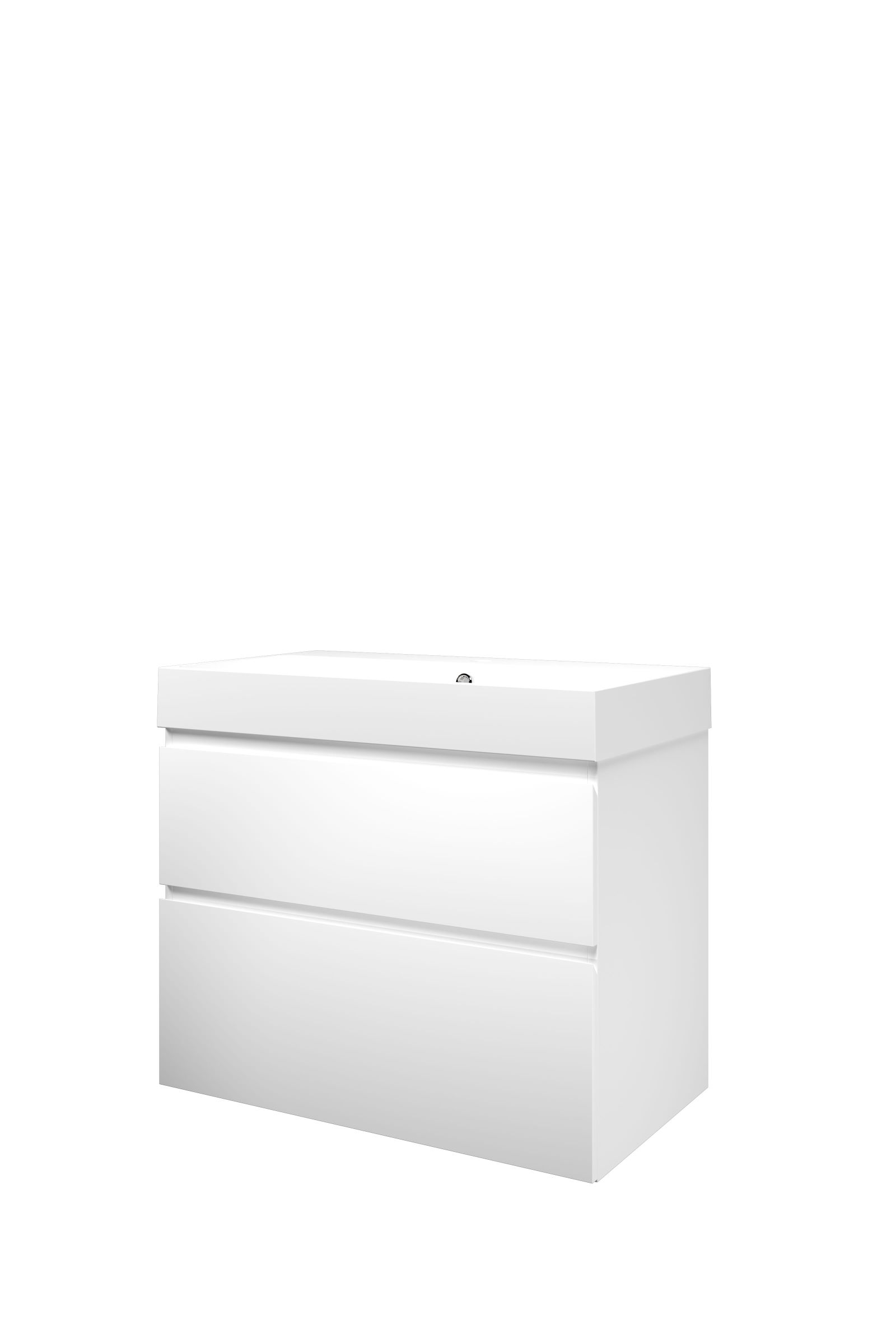 Proline set polystone Loft wast. met 1 krgt. en onderk. a-sym. 1817075 Mat wit/ Mat wit H700xB800xD460