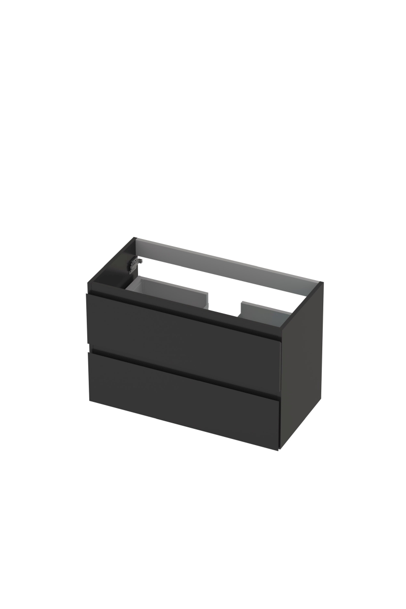 INK onderk. 2 laden greepl. gelakt 1241013 Hglans antraciet H520xB800xD400