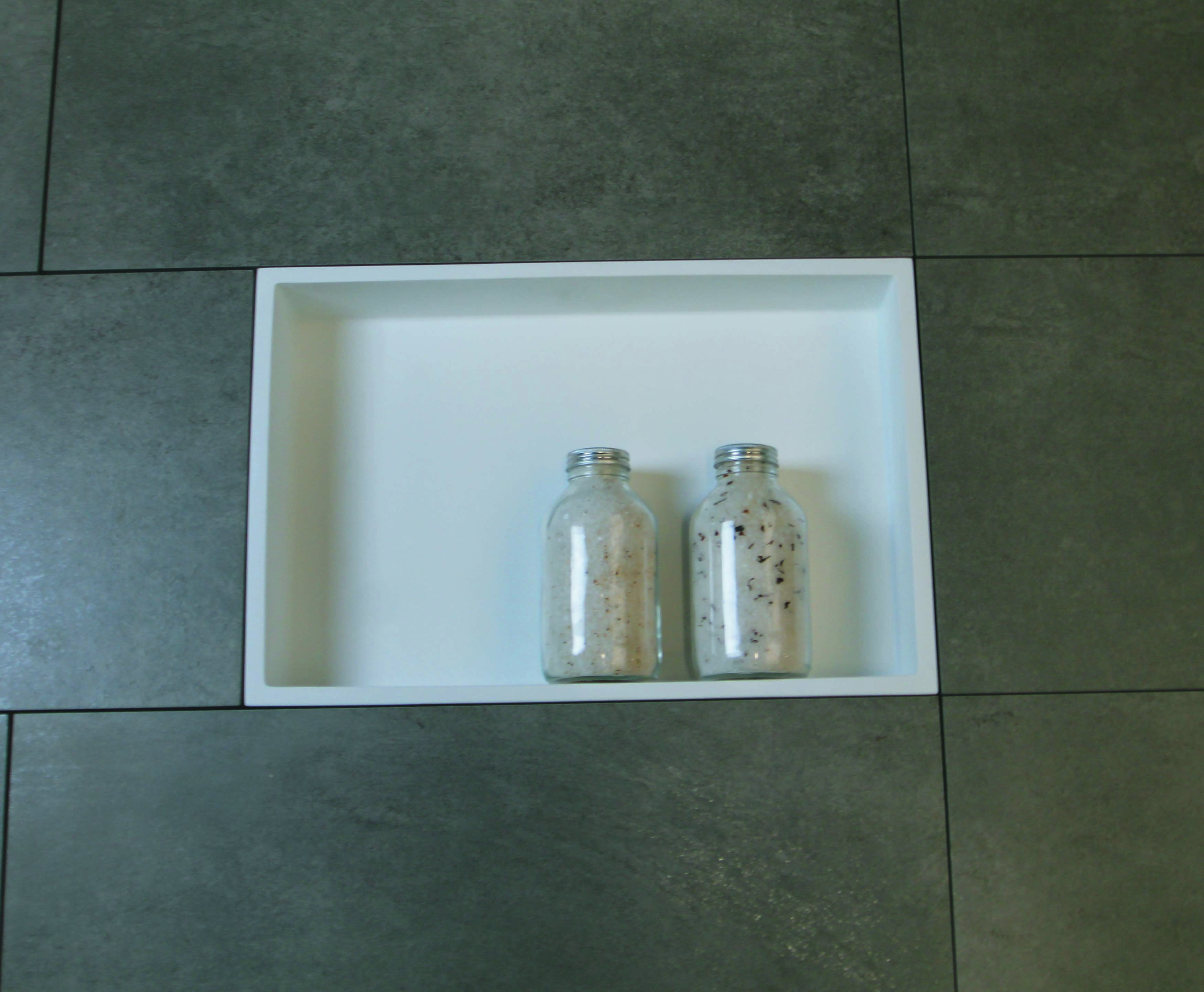 Luca nis in of opbouw 44.5x29.5x8cm stone resin Antraciet mat