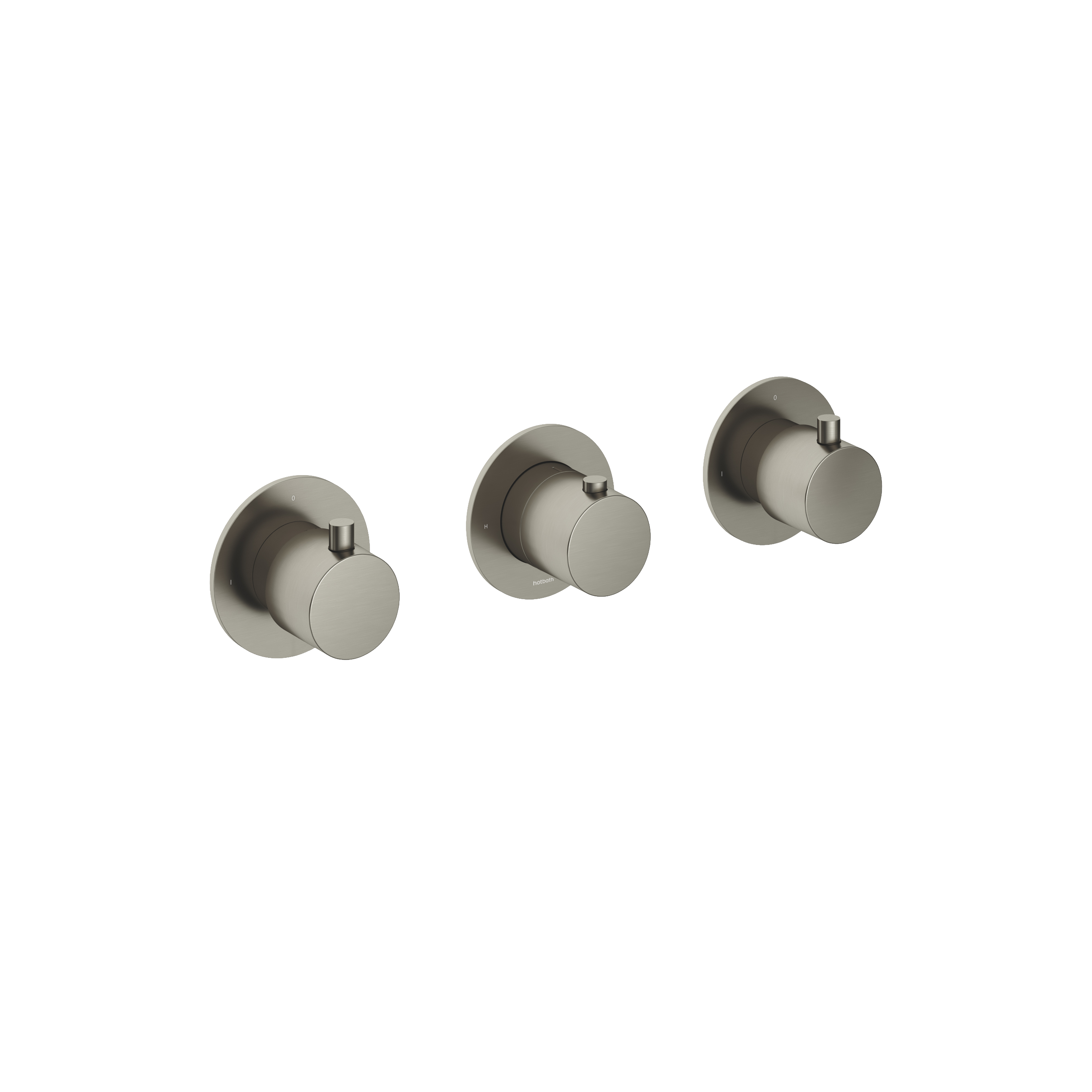 Hotbath Cobber afbouwdeel douche thermostaat m. 2 stopkr. H CB7067EXTGN Geborsteld Nikkel