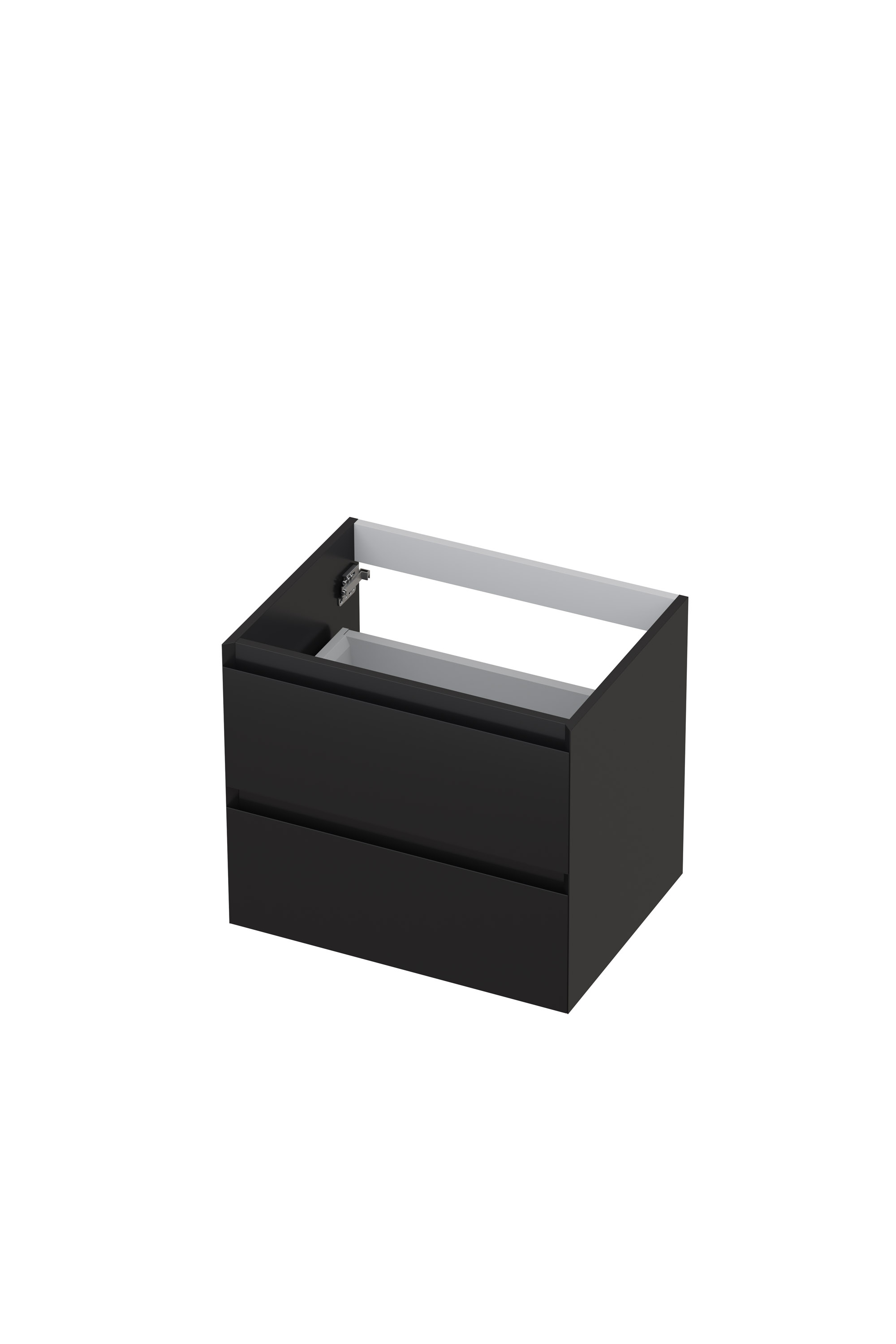 INK onderk. 2 laden greepl. gelakt 45gr 1240403 Hglans antraciet H520xB600xD450