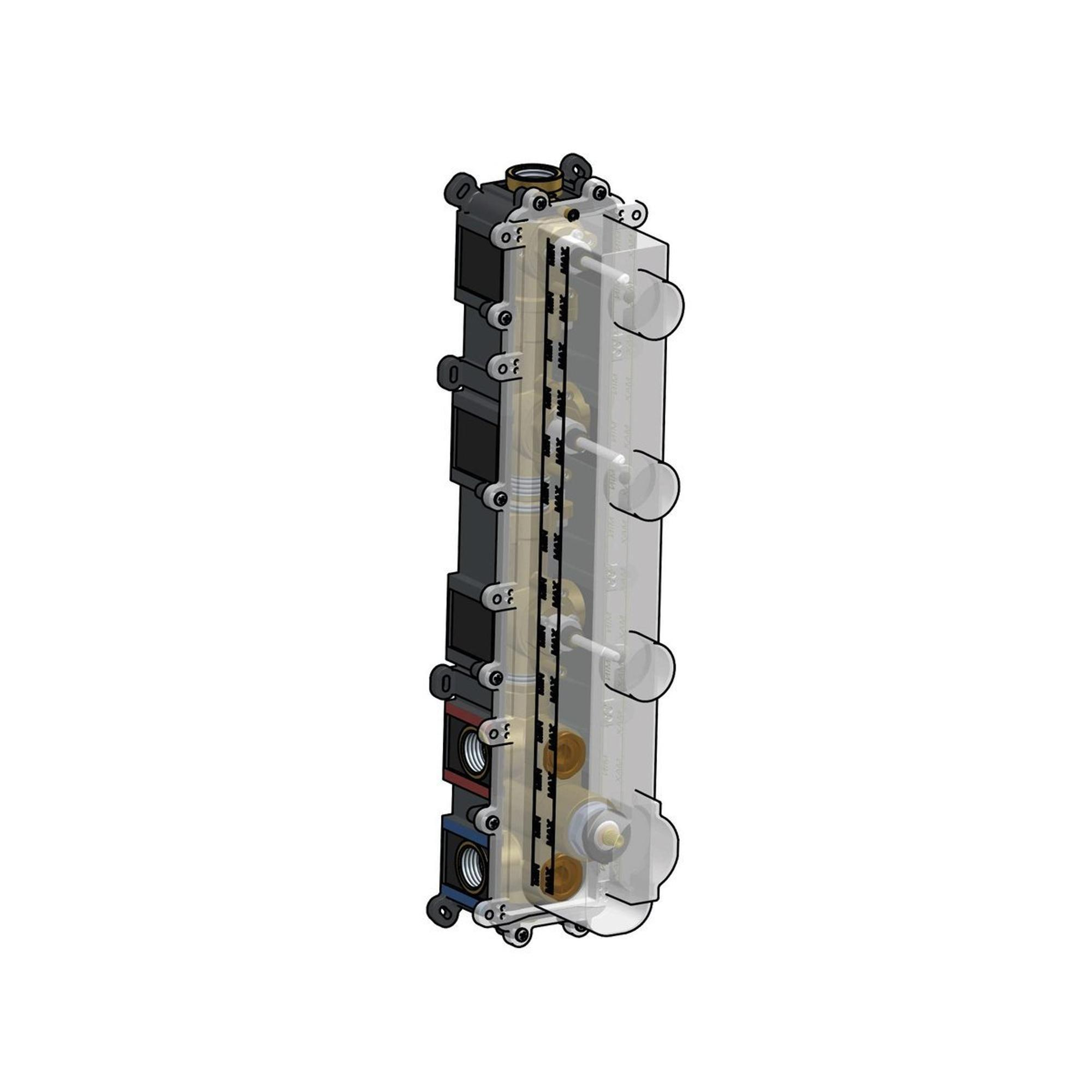 Hotbath Cobber Push Button inbouwdeel 3 stopkranen HBPB050