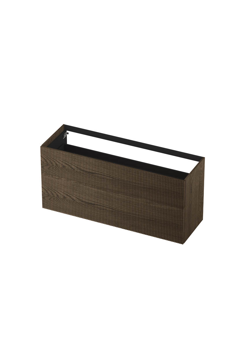 INK onderk. 2 la push to open verticaal gefreesd H650xB1400xD450 Massief eiken charcoal / 1259337