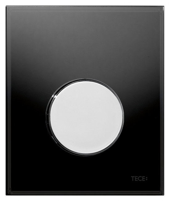 TECEloop urinoir bedieningsplaat 9242663  -  Glas zwart toets RVS geborsteld