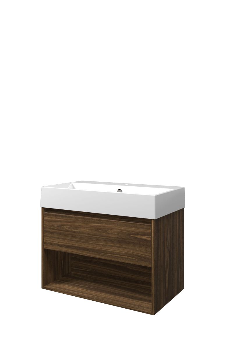 Proline set porselein Loft wast. met 1 krgt. en onderk. met schap 1815333 Cabana oak/Glans wit H620xB800xD460