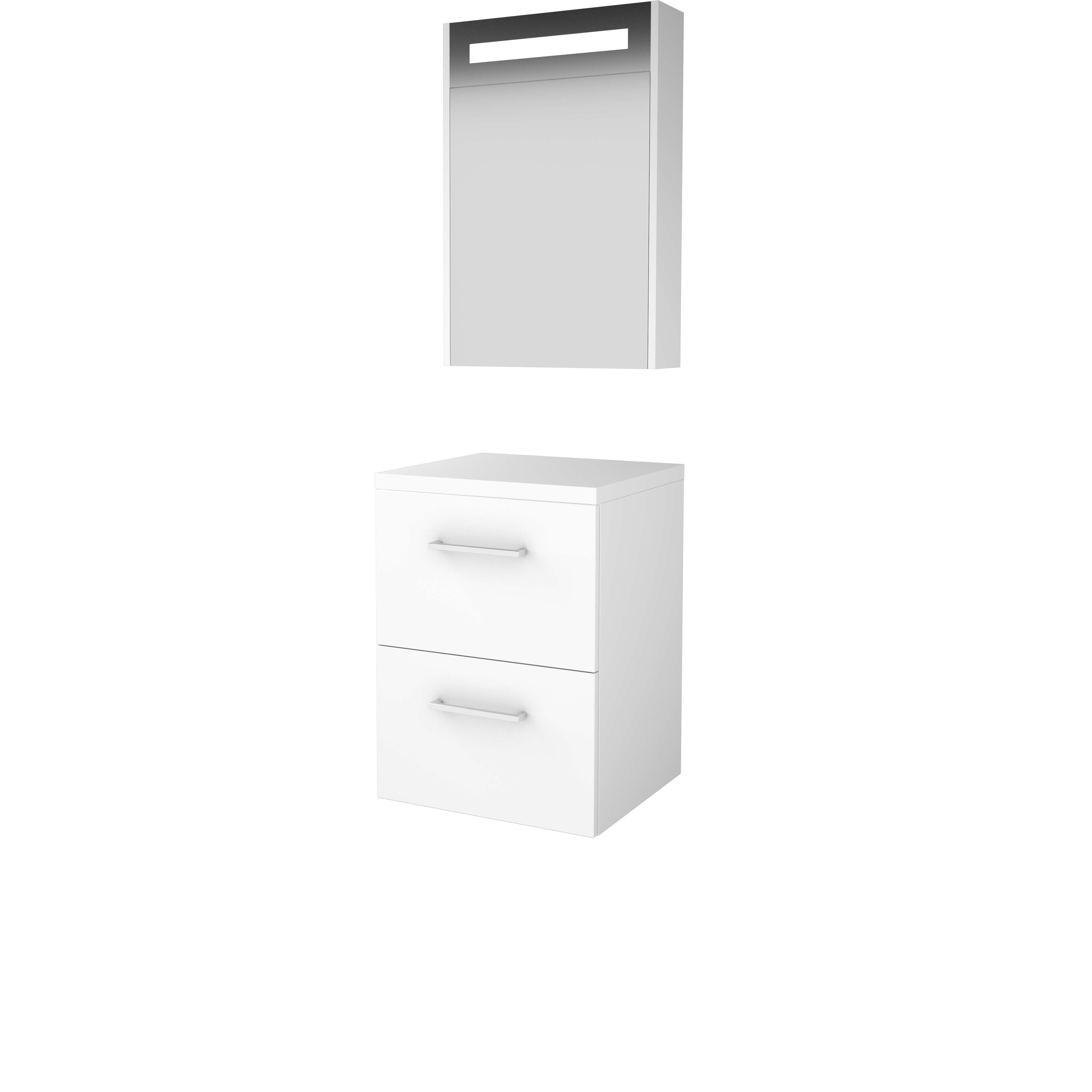 Basic Prem. 46 onderk. m. gr. incl. 2 la + afdekplaat incl. sp.kast m. geint. Led B500xD460 Ice White / 1813654