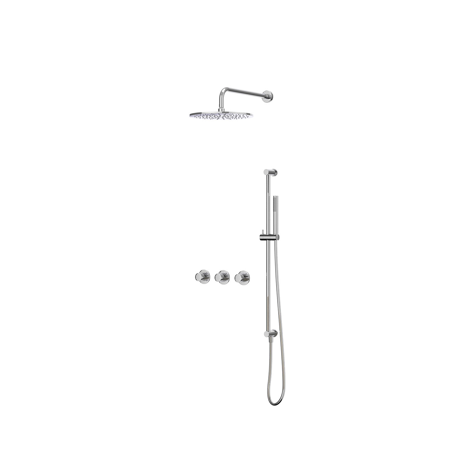 IVY Bond Inbouwset 2 stopkr.  w-arm 30cm me glijst.  en staafhdd CSB4CRAFAB Chroom
