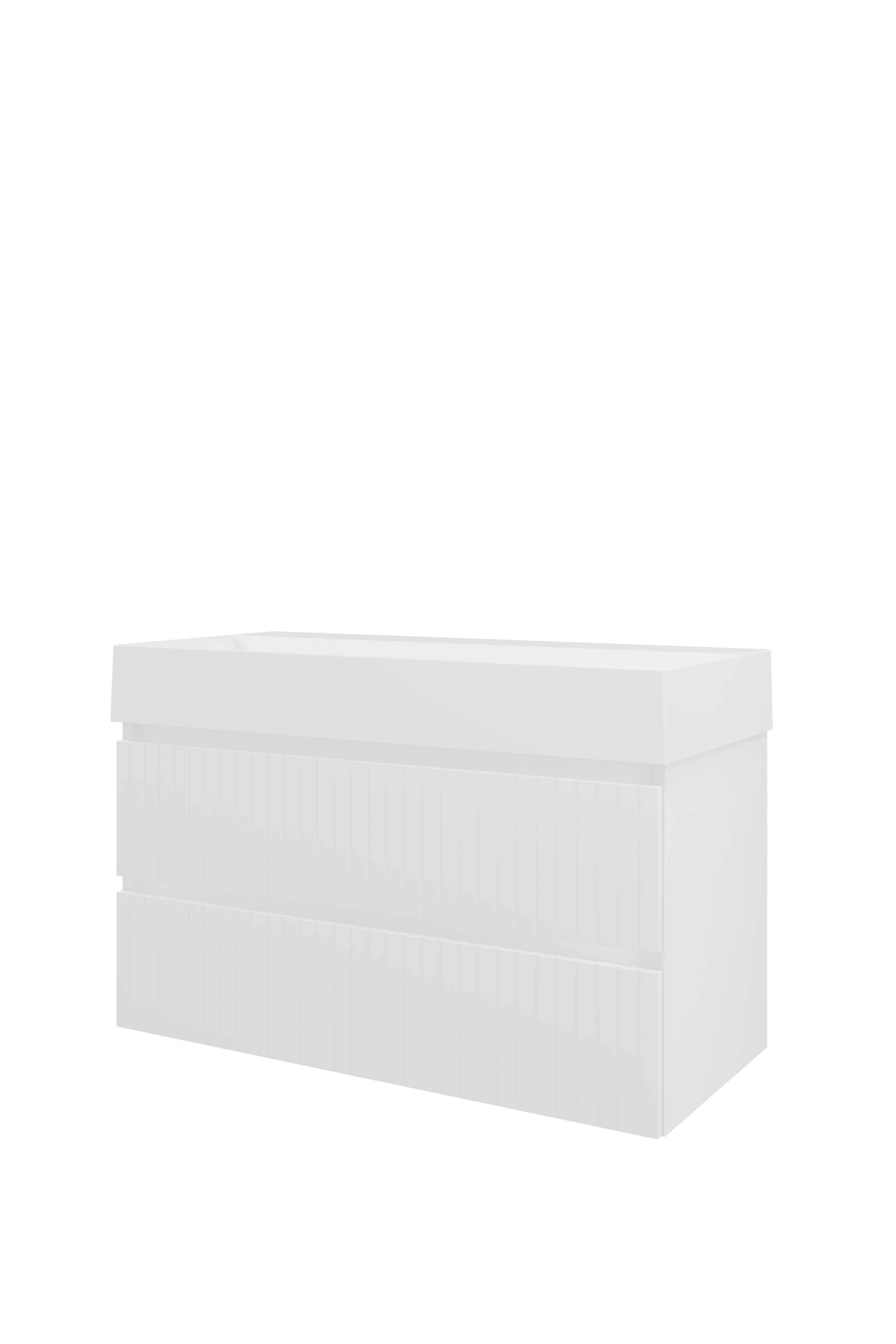 Proline Set porselein Loft wast. met 1 krgt. en onderkast sym. gefr. ZGWD1001MW Mat wit/Glans wit 1000x460x650